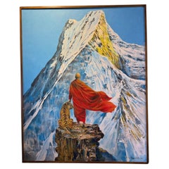 "Summit of Stillness" Contemporary Oil Painting by Indonesian Artist R.S Hartono
