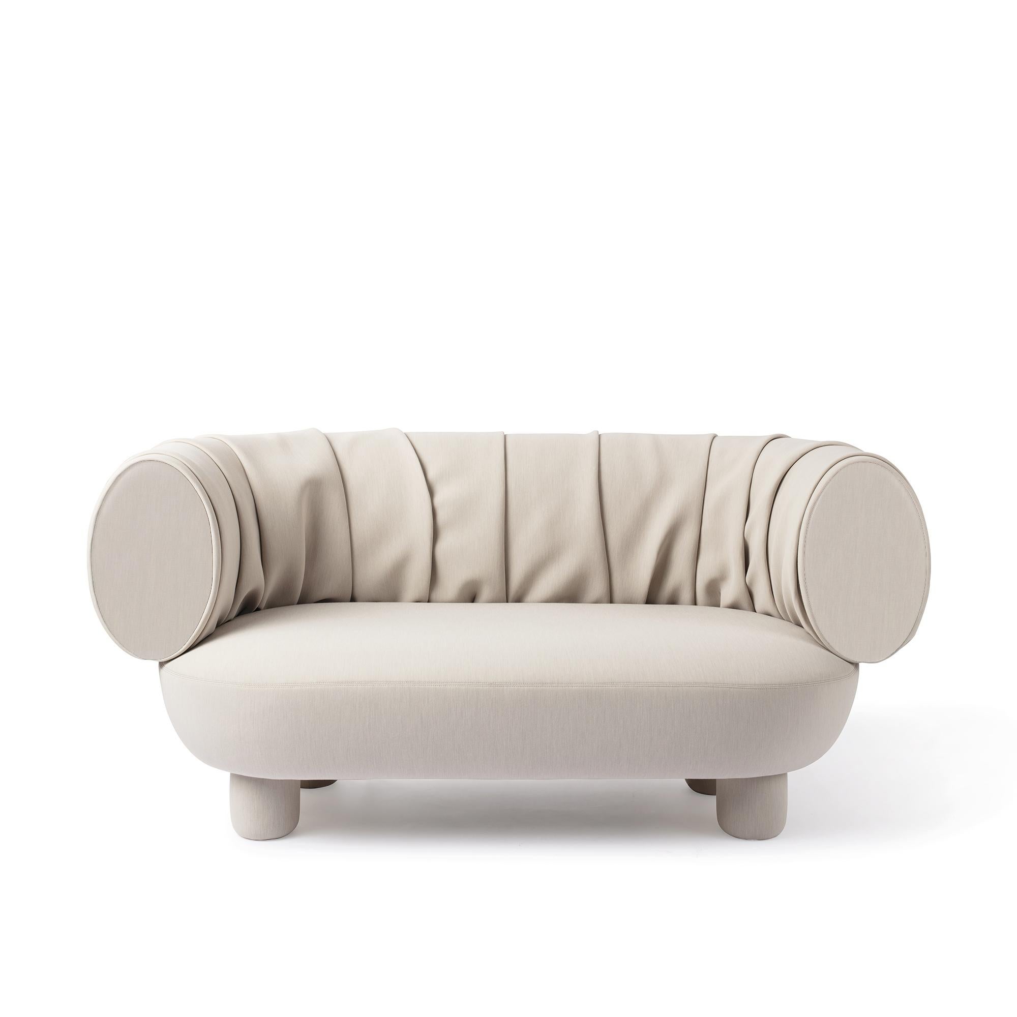 Sumo sofa designed by Thomas Dariel
L 185 x D 80 x H 80 cm
Structure in solid timber and plywood
Memory Foam
Legs and seating fully upholstered in fabric
Recommended fabric • Febrik Uniform Melange Collection from Kvadrat
Other fabric