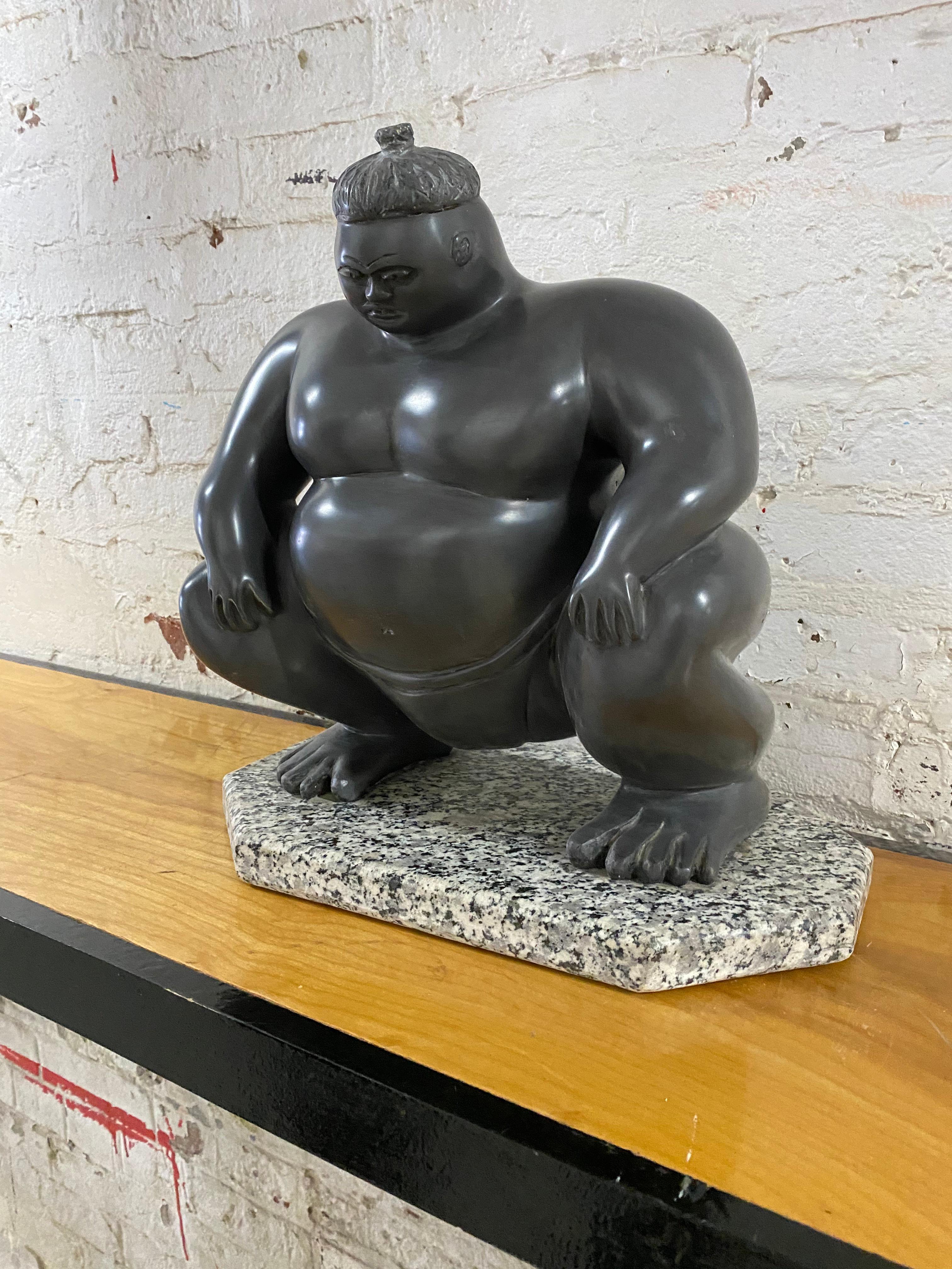 sumo wrestler statue