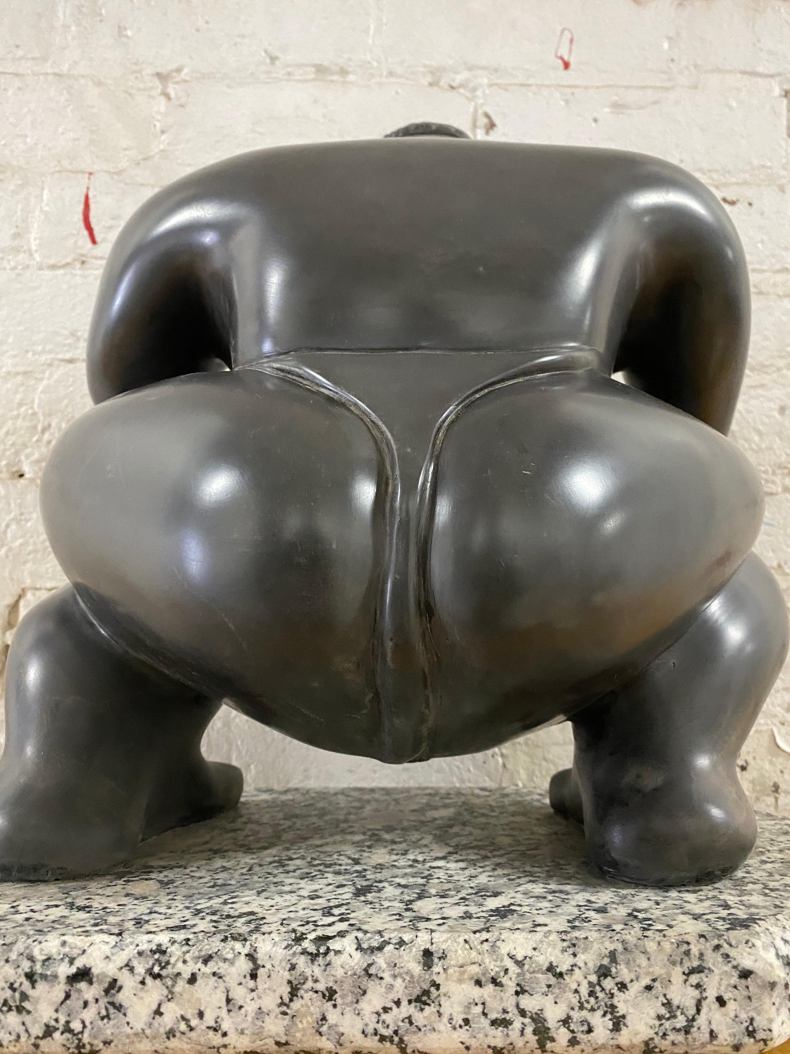 Sculpture de lutteur Sumo Bon état à Garnerville, NY