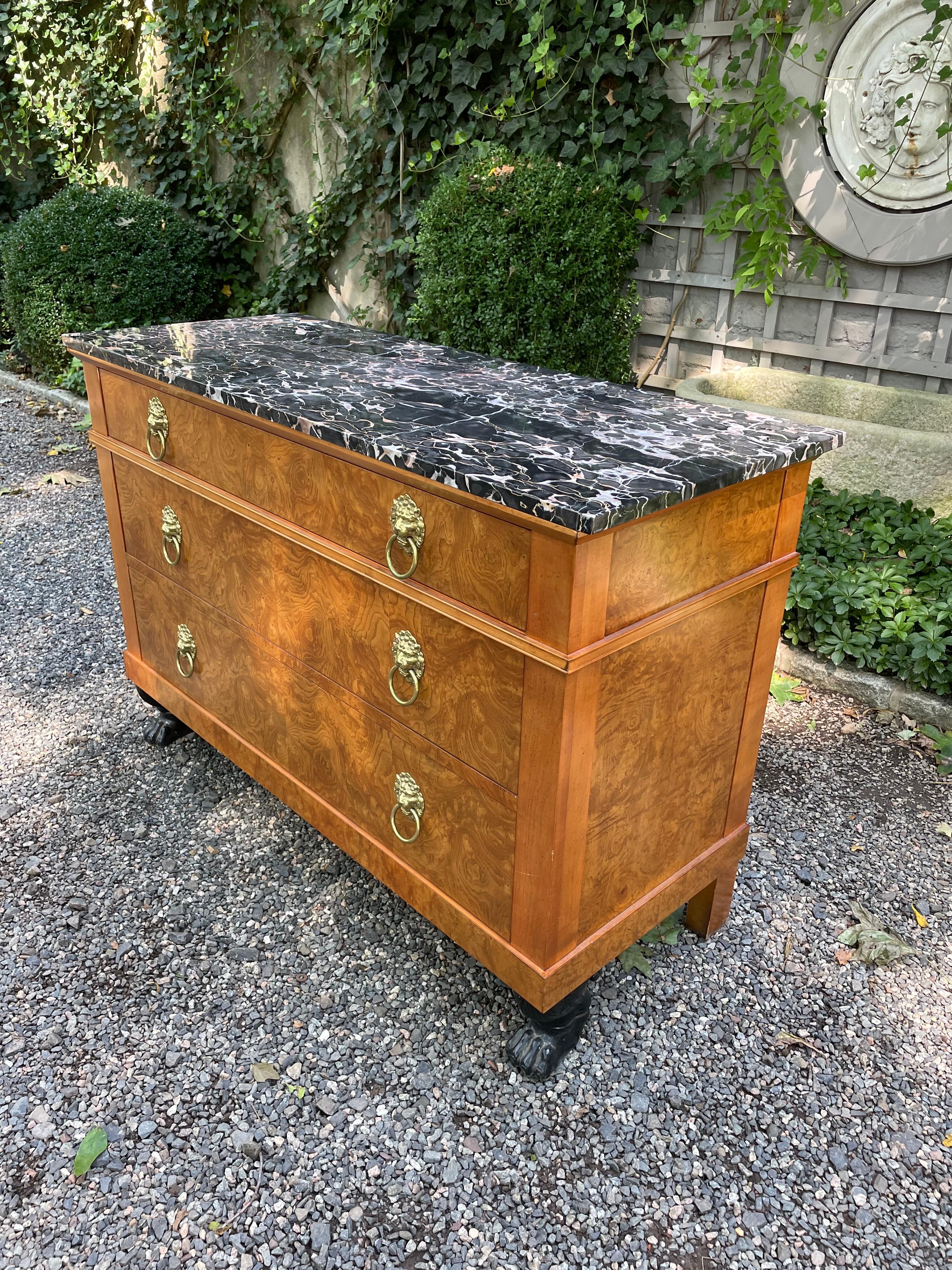 American Sumptuous Baker Collectors Edition Neoclassical Style Marble Top Chest