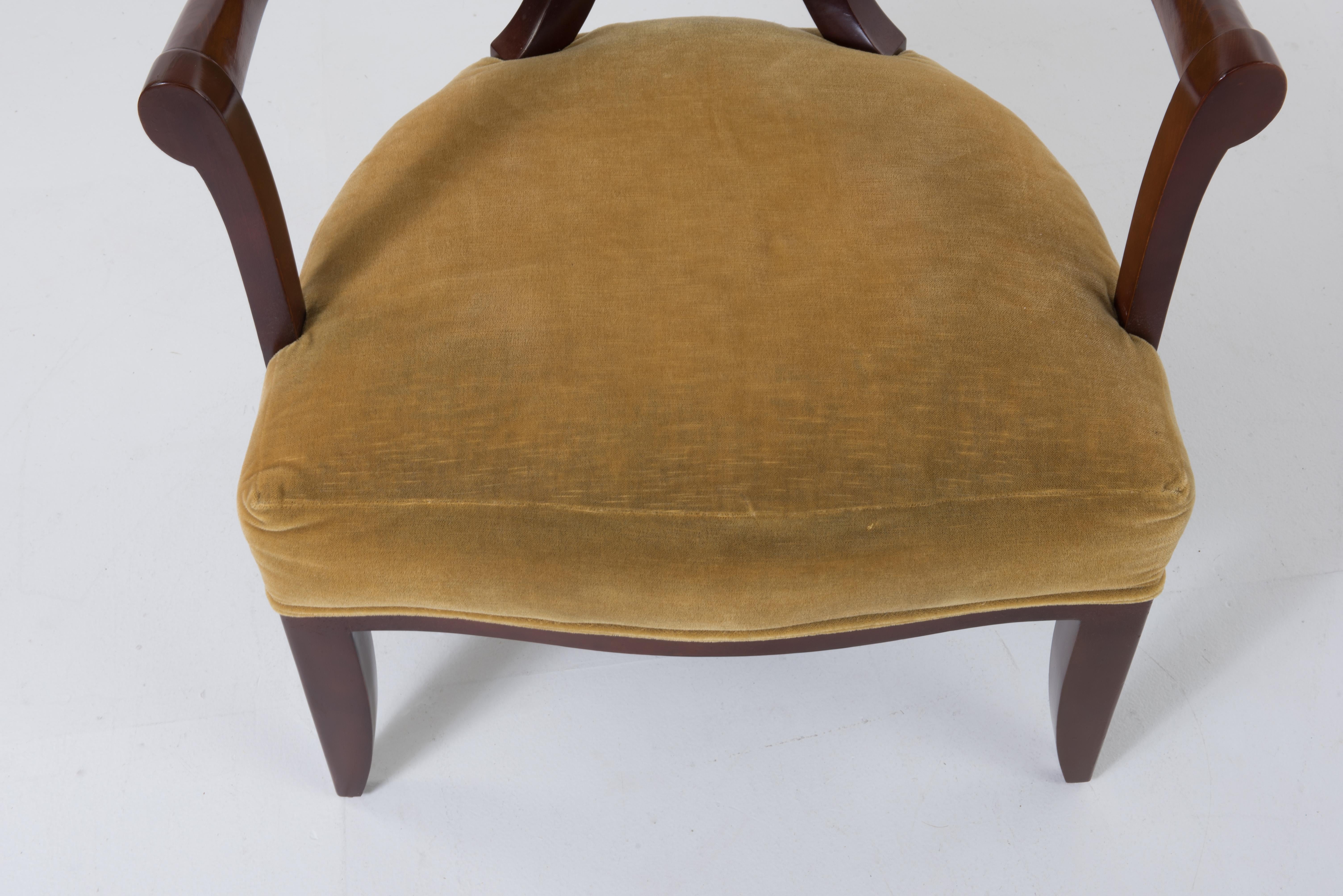 Sumptuous Barbara Barry Regency Style Mahogany Arm Chair 6