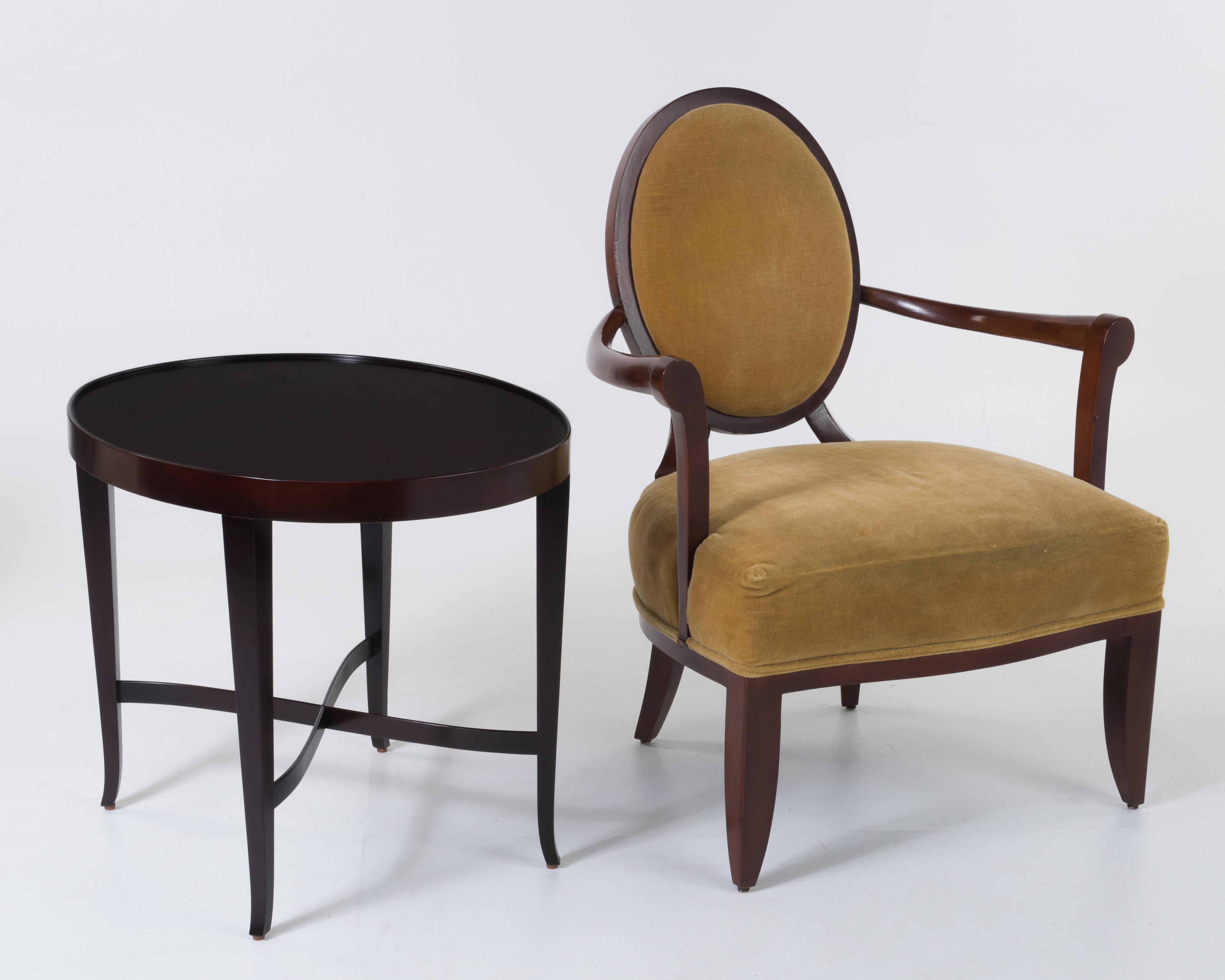 Sumptuous Barbara Barry Regency Style Mahogany Arm Chair 7