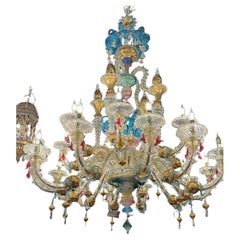 Sumptuous chandelier in Murano Ca'rezzonico with 20 lights