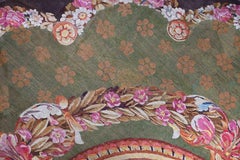 Sumptuous Circular French Aubusson Carpet – Empire Period, 19th Century – N 1598