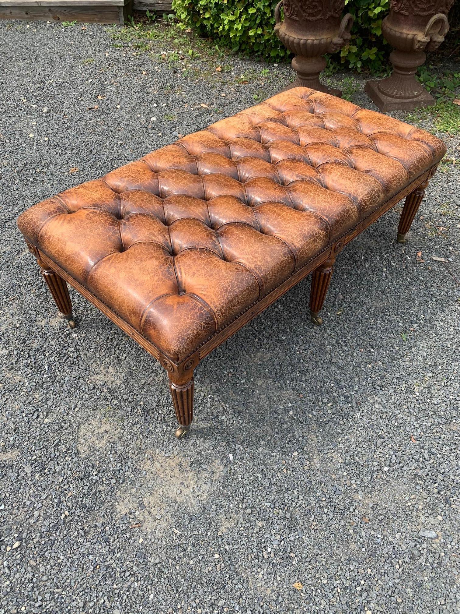 ottoman with studs