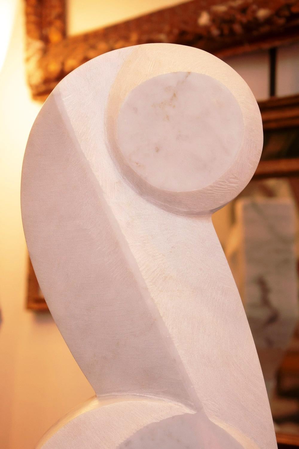 Sumptuous hand carved marble sculpture, by Francois Fernandez called 