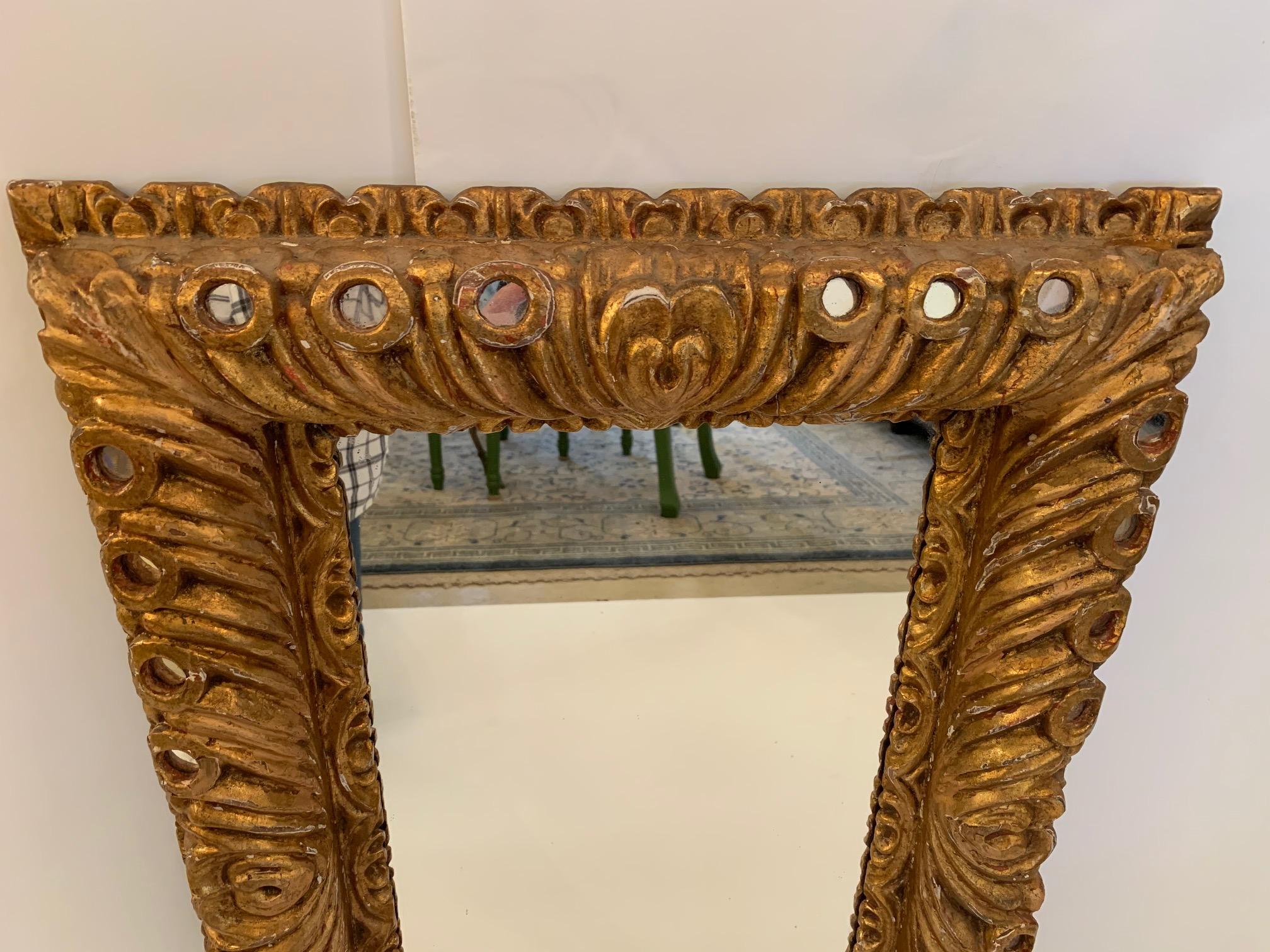 Sumptuous Italian Rococo Carved Wood Mirror 3