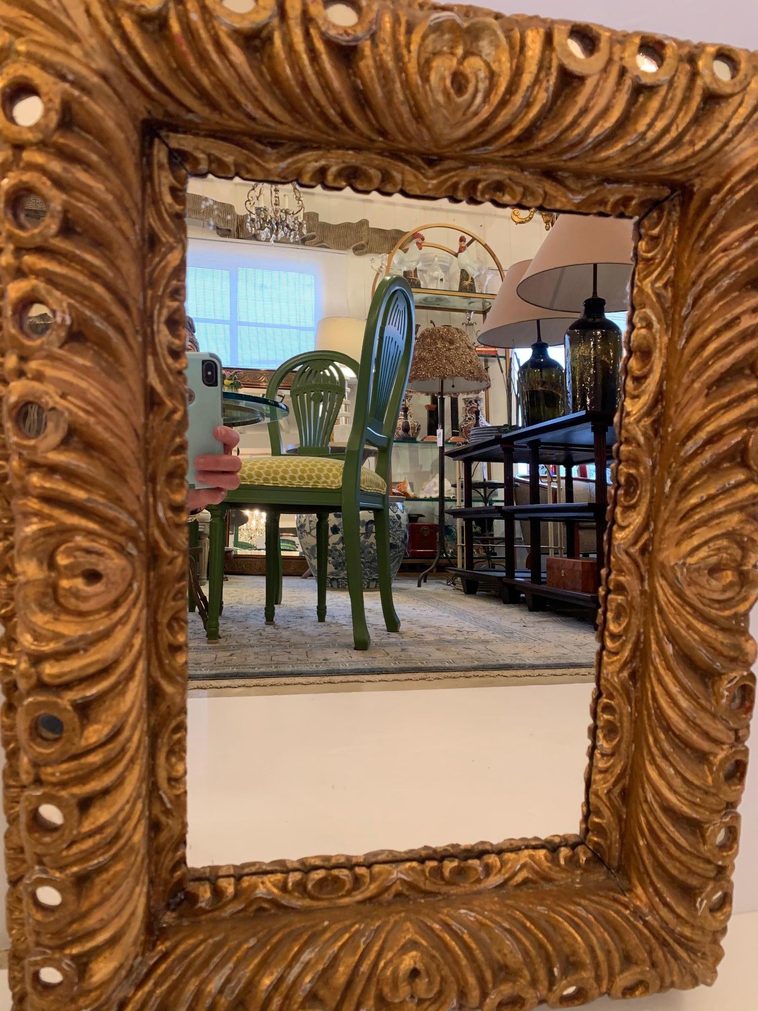 Sumptuous Italian Rococo Carved Wood Mirror 4