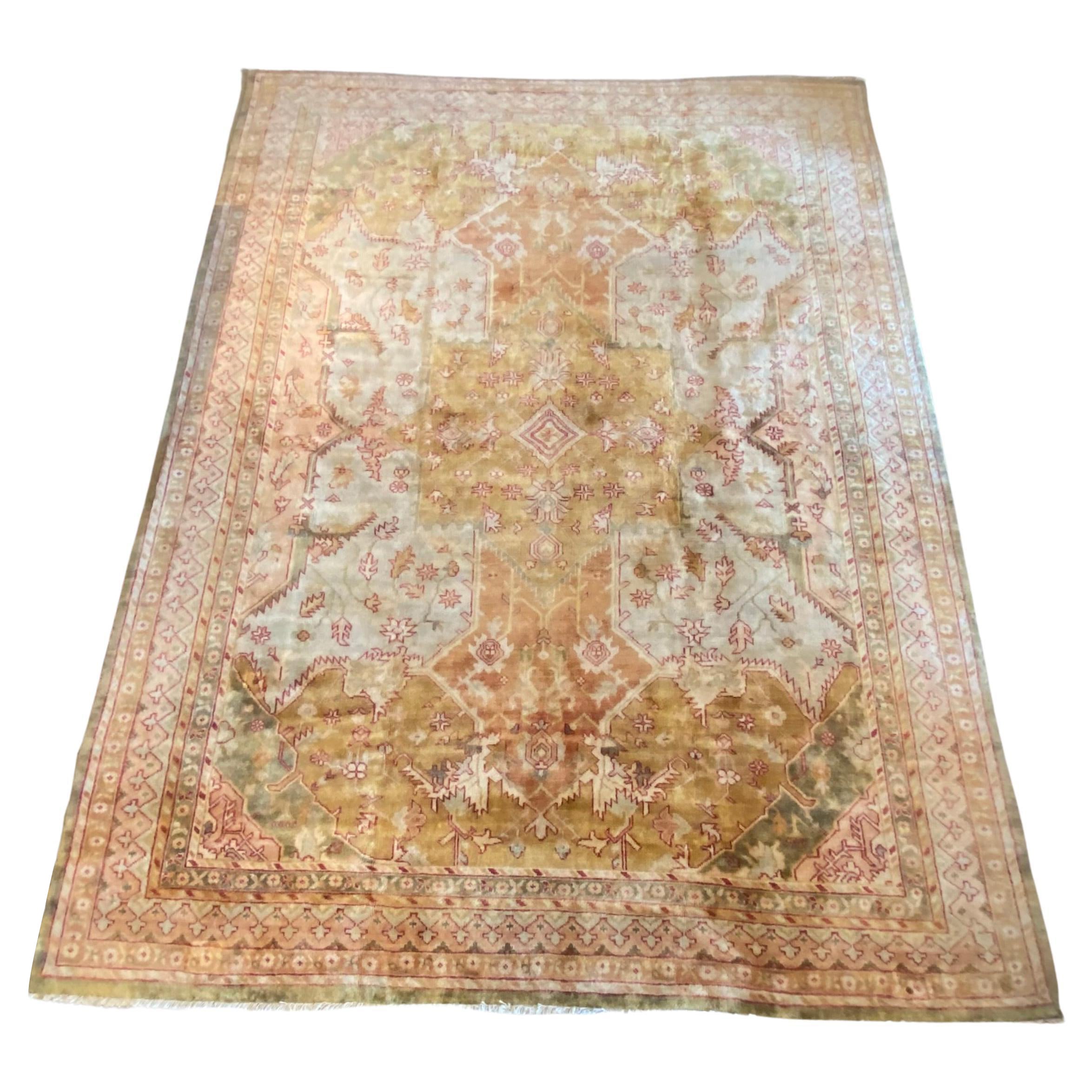 Sumptuous Large Oushak Area Rug by Ralph Lauren For Sale