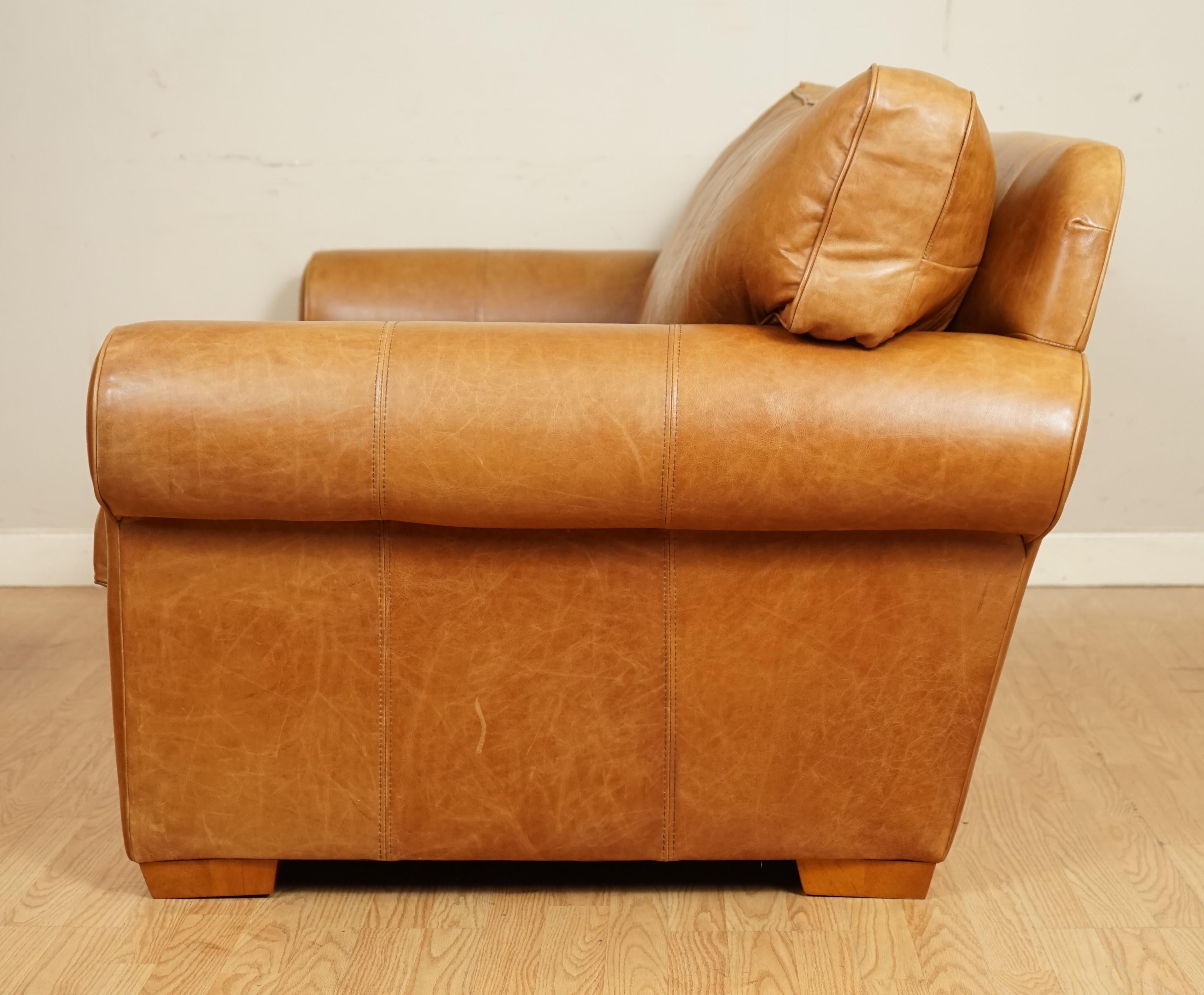Sumptuous Multiyork Buttery Soft Tan Leather Two Three Seater Sofa 2