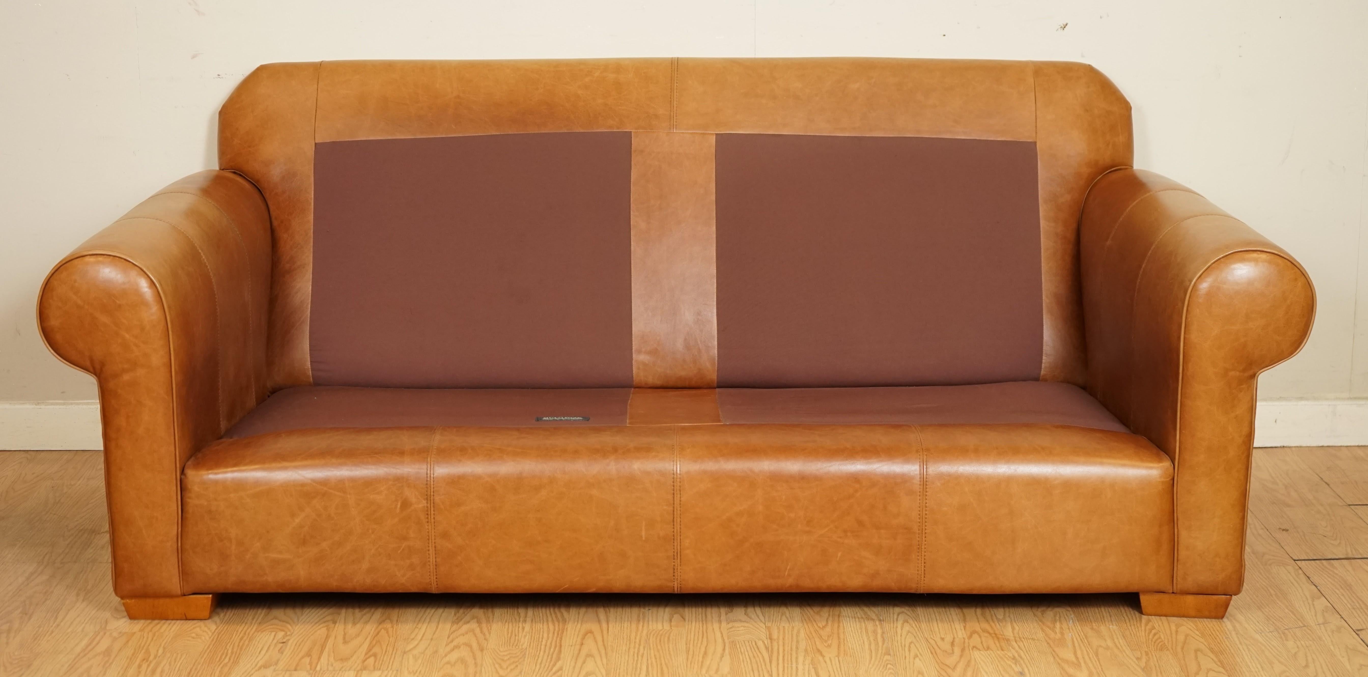 Sumptuous Multiyork Buttery Soft Tan Leather Two Three Seater Sofa 4