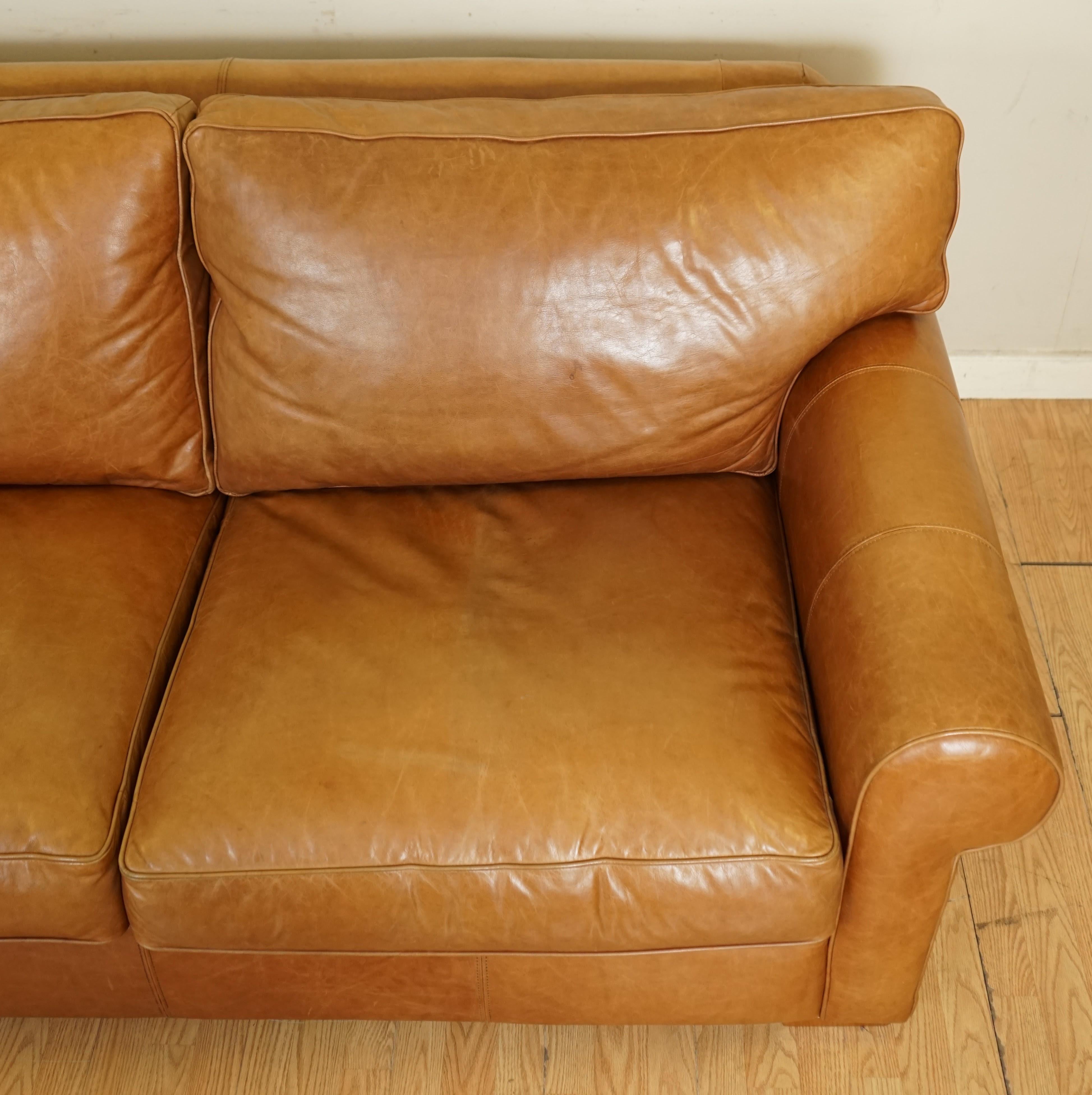 Sumptuous Multiyork Buttery Soft Tan Leather Two Three Seater Sofa 1