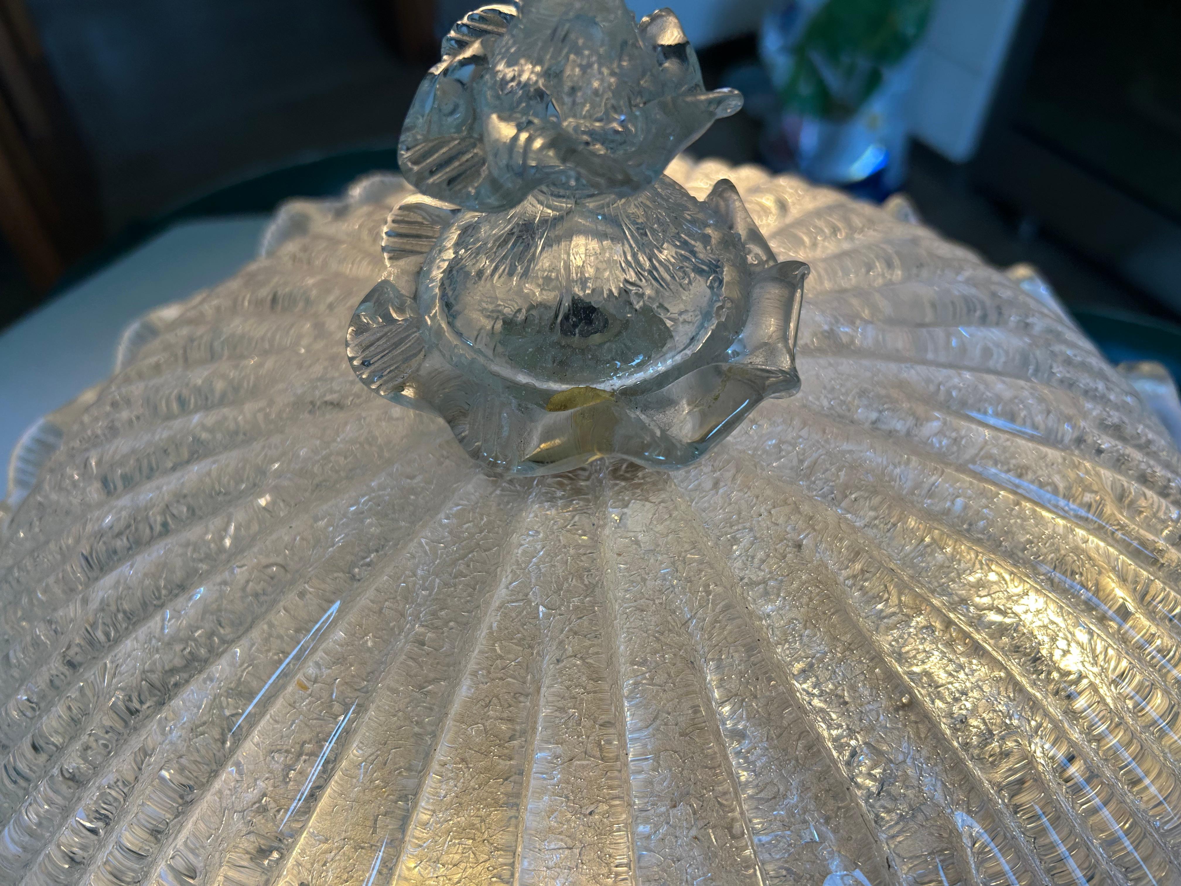 Sumptuous Murano Glass Pagoda with Gold Inclusions, 1980's For Sale 4