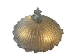 Somptueuse pagode en verre de Murano avec inclusions d'or, années 1980