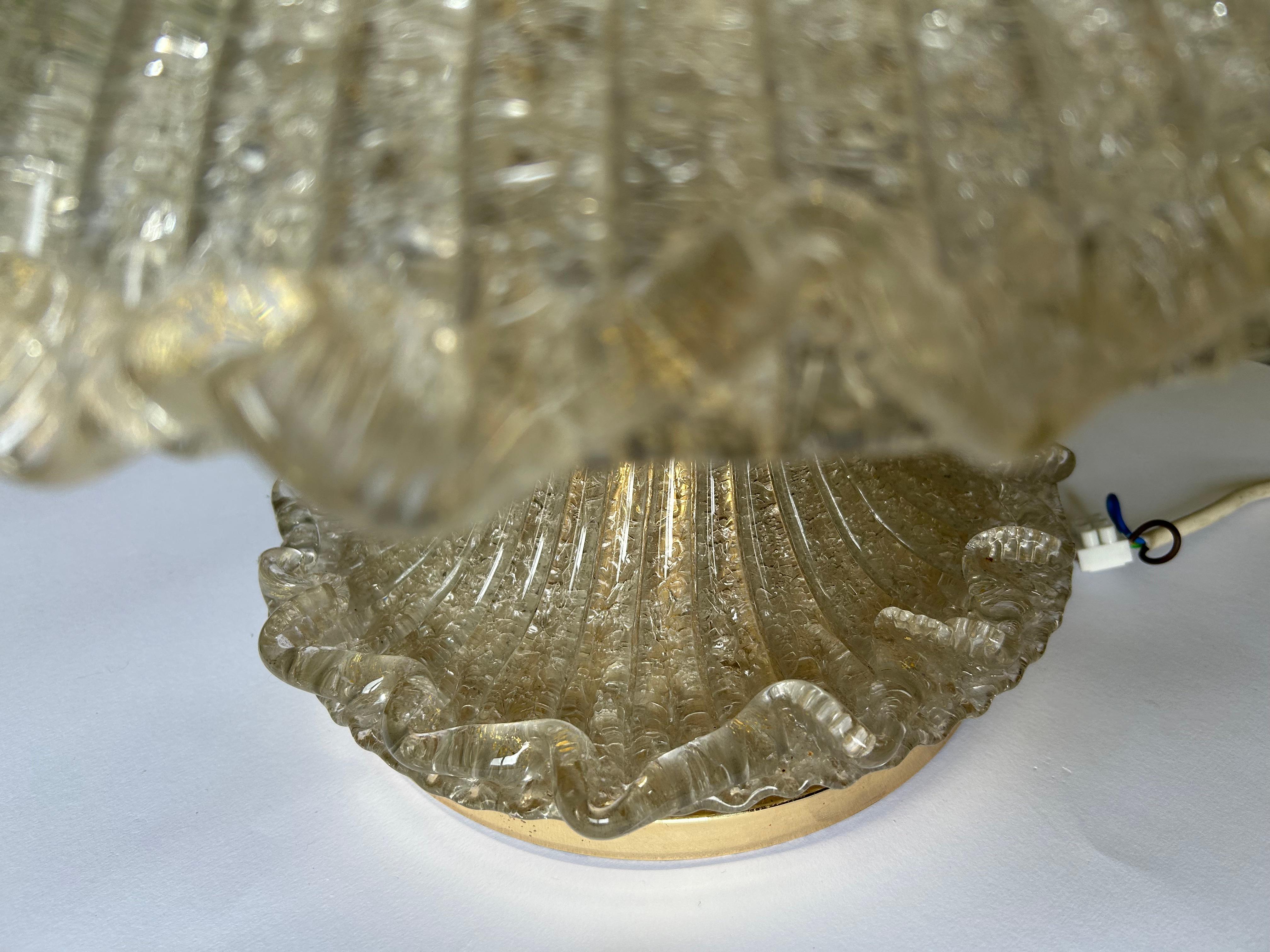 Metal Sumptuous Murano Glass Pagoda with Gold Inclusions, 1980's For Sale