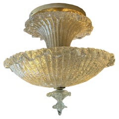 Sumptuous Murano Glass Pagoda with Gold Inclusions, 1980's