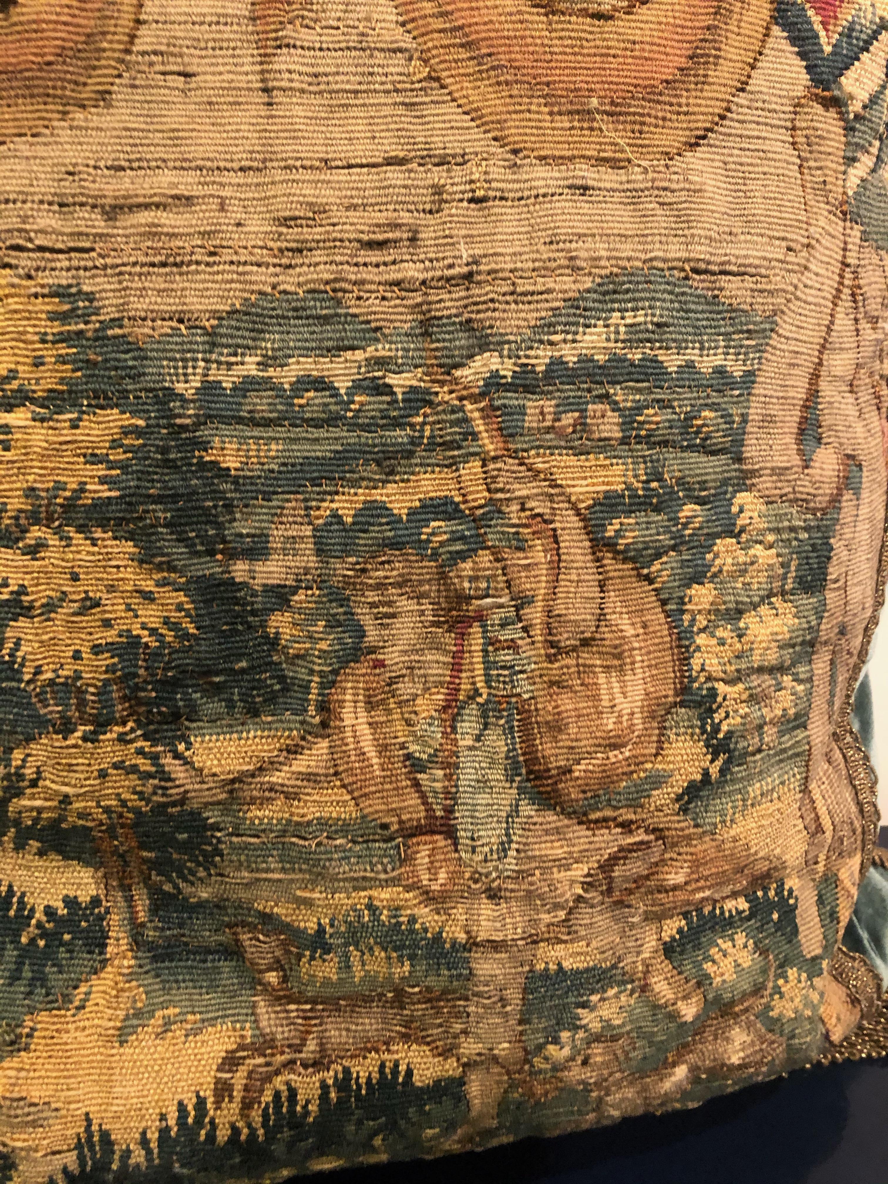 Sumptuous Pair of Late 18th Century Belgian Tapestry Pillows 2