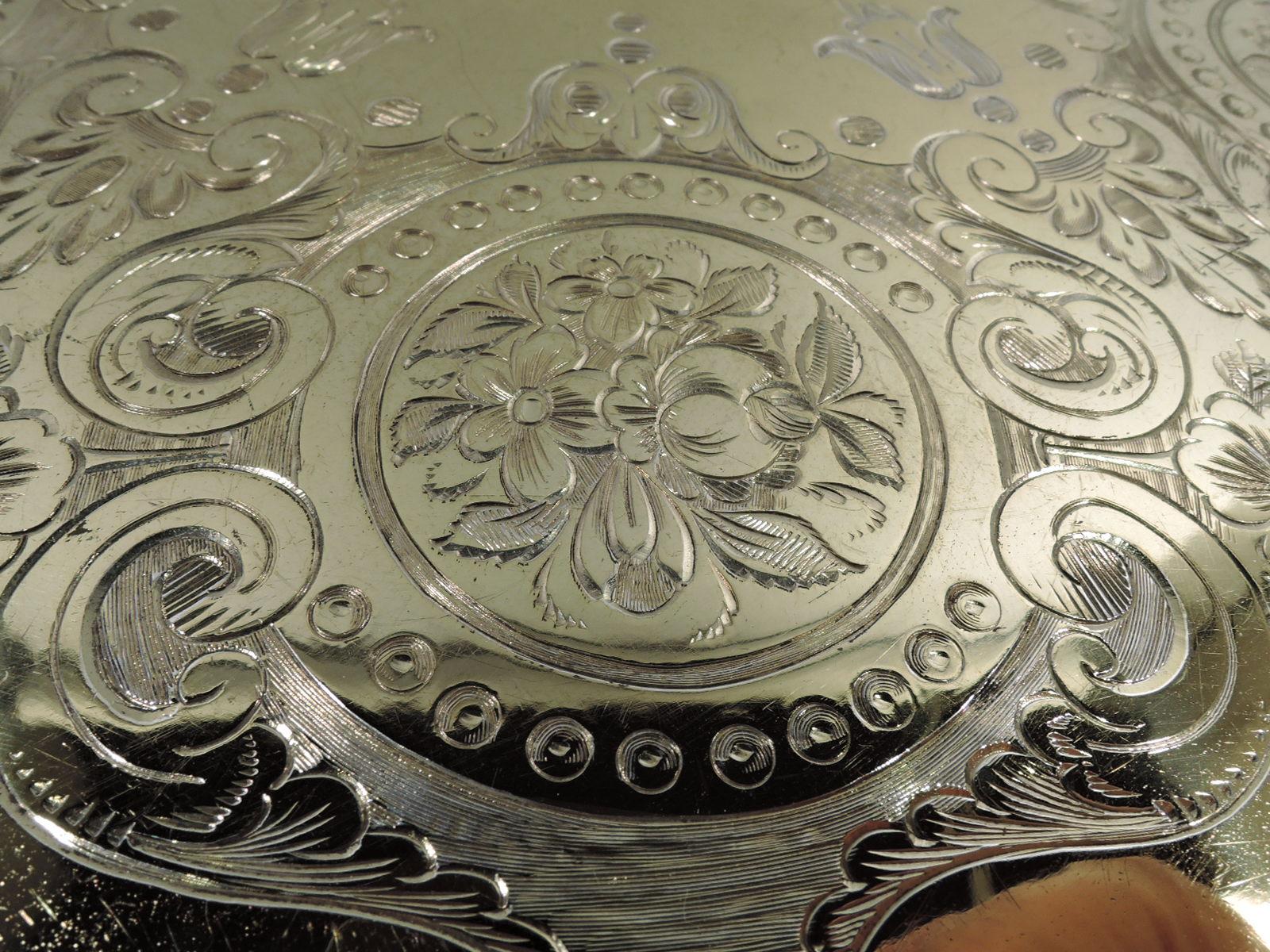 Sumptuous Regency Revival Gilt Sterling Silver Salver Tray by Howard 2