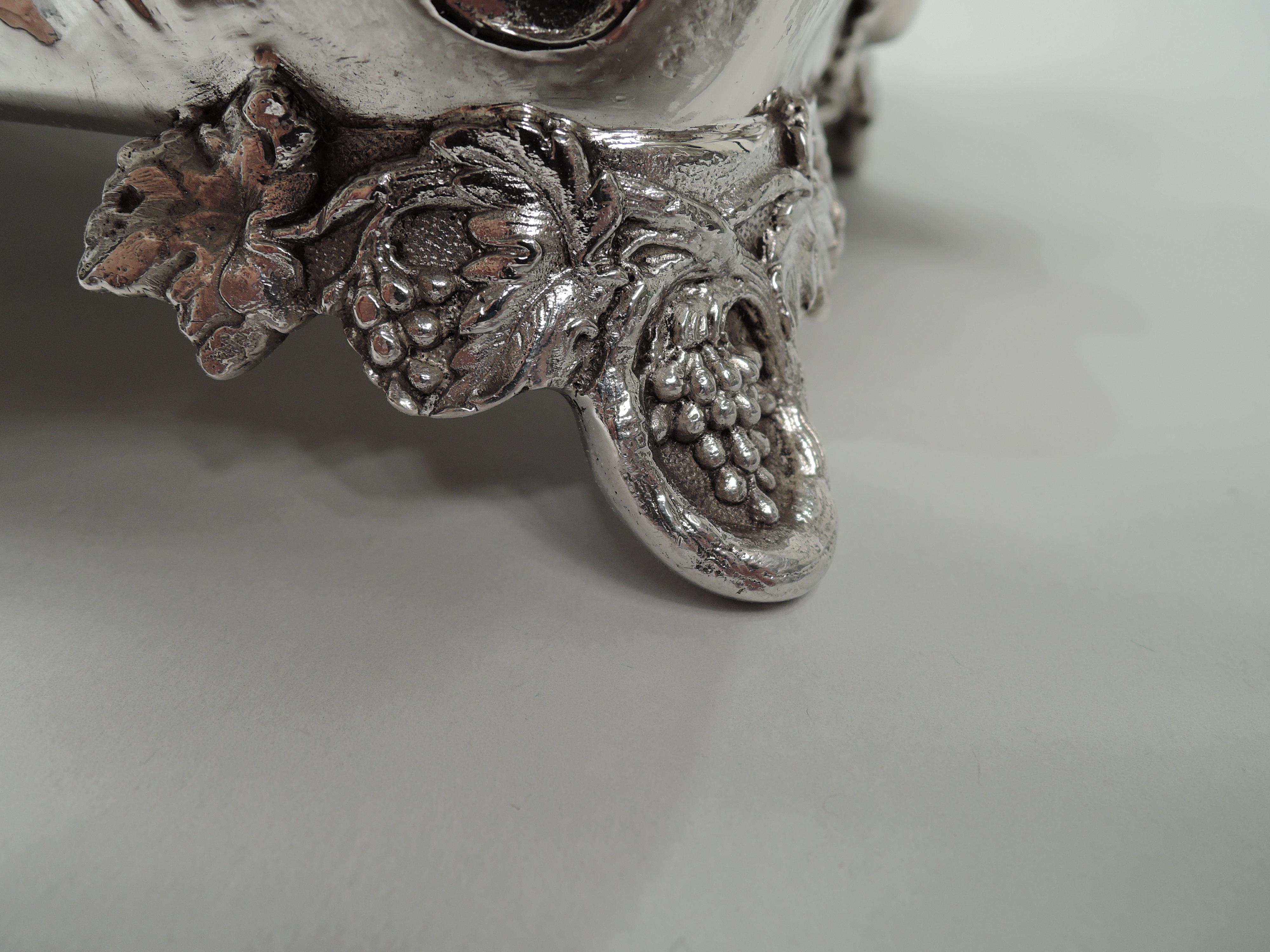 prächtige viktorianische klassische Servierschale aus Sterlingsilber von Tiffany 4