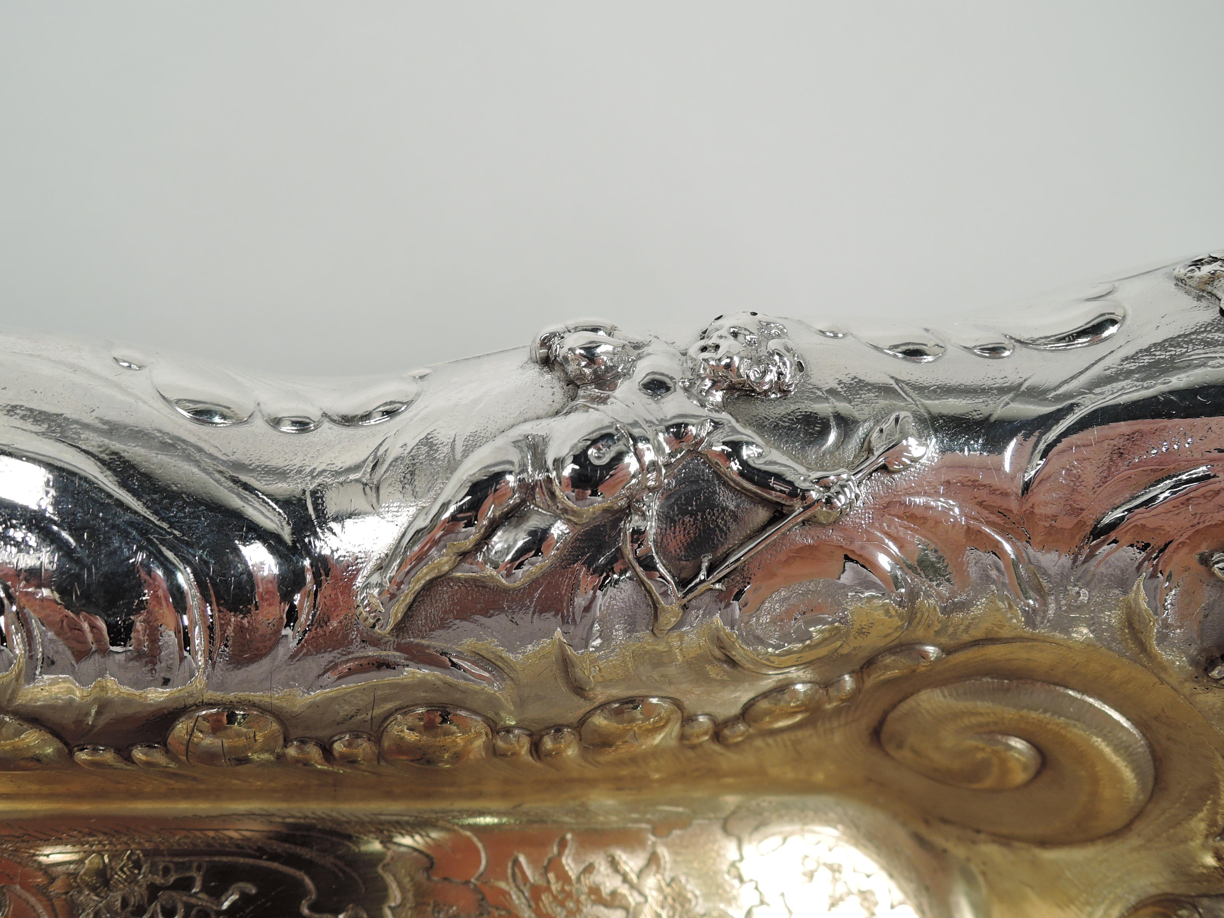 prächtige viktorianische klassische Servierschale aus Sterlingsilber von Tiffany 2