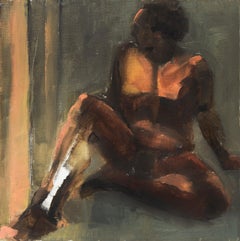 Vintage Bay Area Figurative Nude Study - Oil On Canvas