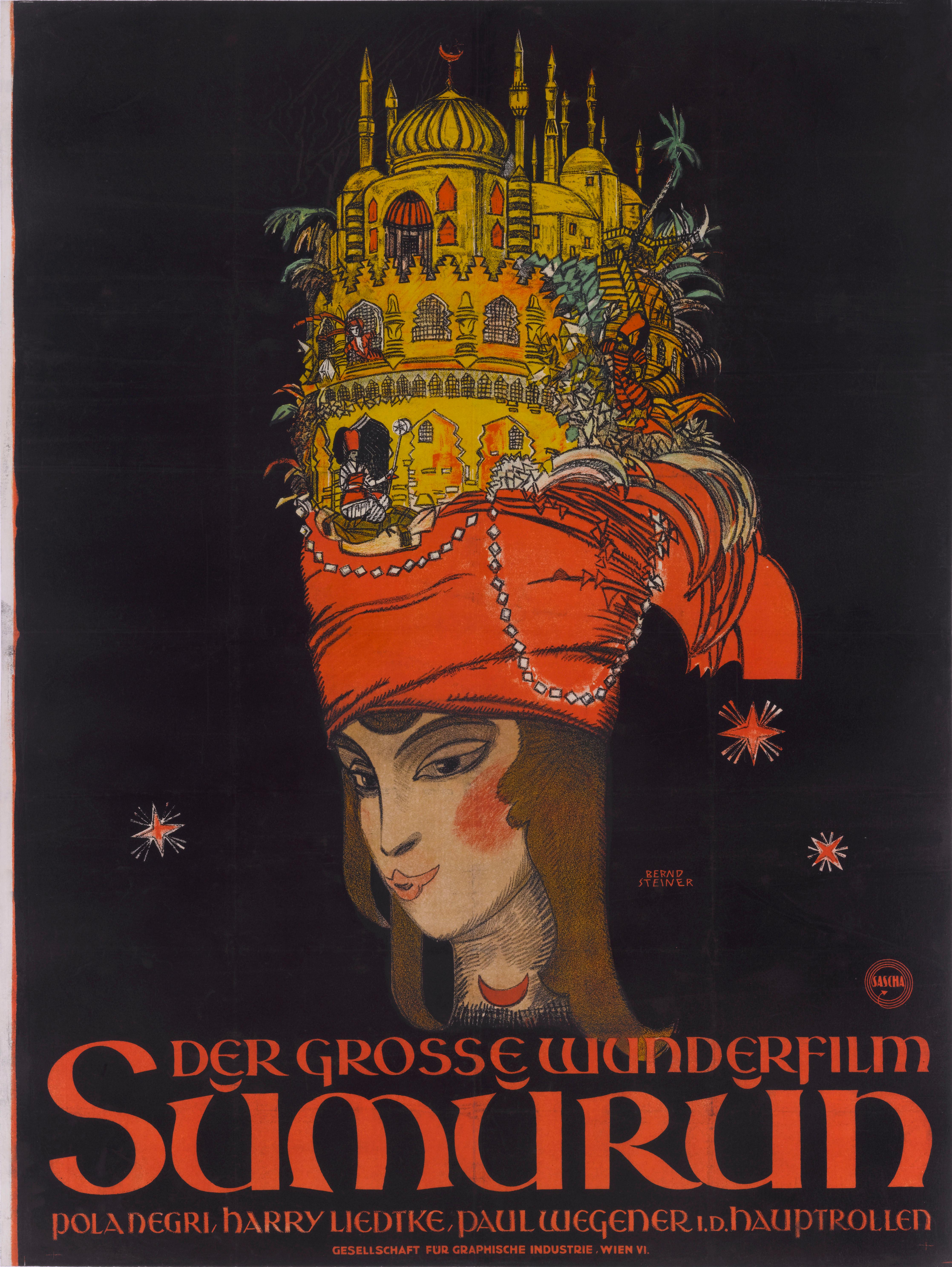 Poster cinematografico originale austriaco.
Questo bellissimo poster è stato disegnato da Bernd Steiner (1884-1933).
Questo è solo il secondo esempio di manifesto emerso finora. L'altra copia fa parte degli archivi cinematografici tedeschi ed è