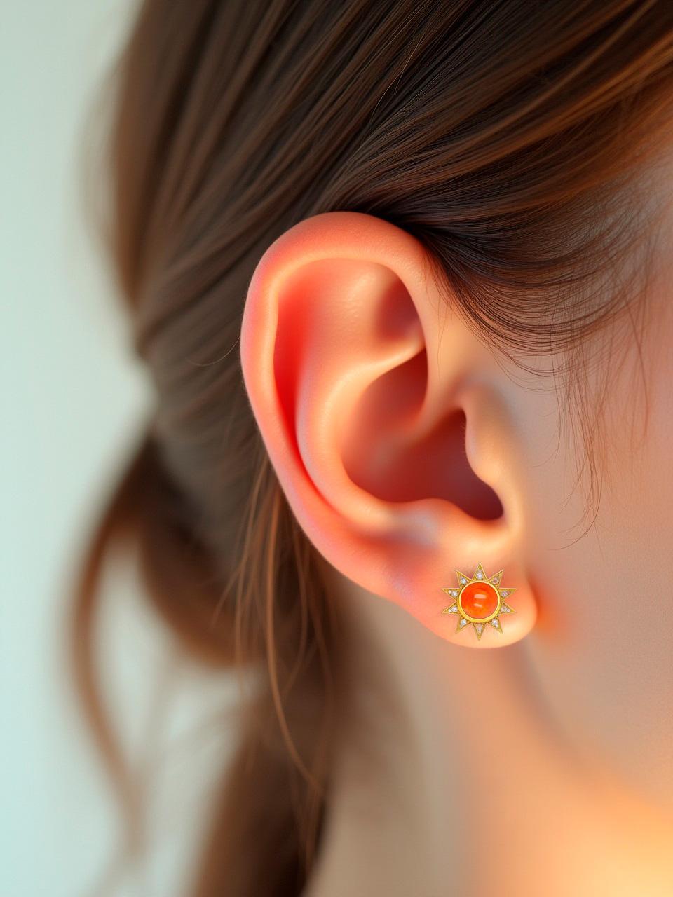 Orecchini a perno con sole e luna, giorno e notte In condizioni Nuovo in vendita a Istanbul, TR