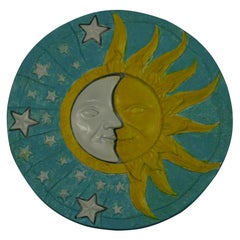 Sun and Moon Hand Painted Wall Panel