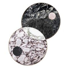 Sun and Moon Marble and Metal Coffee Table, Alpine, by Lara Bohinc