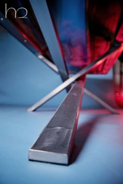 Sun and Moon Ancient Walnut Wood Live Edge Modern Conference Table Contemporary