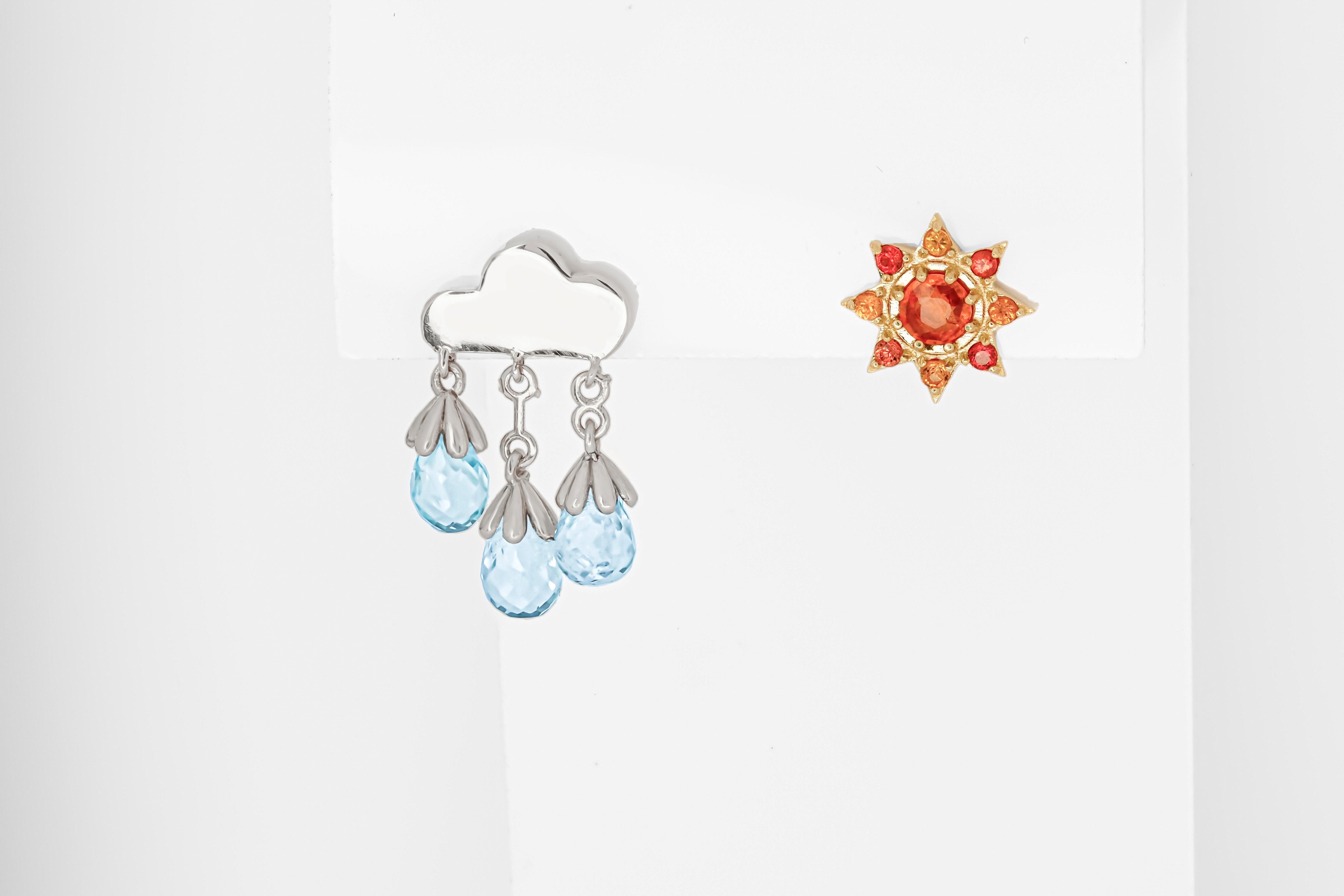 rain cloud earrings