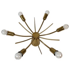 Lampada da soffitto Sun Brass di Midcentury