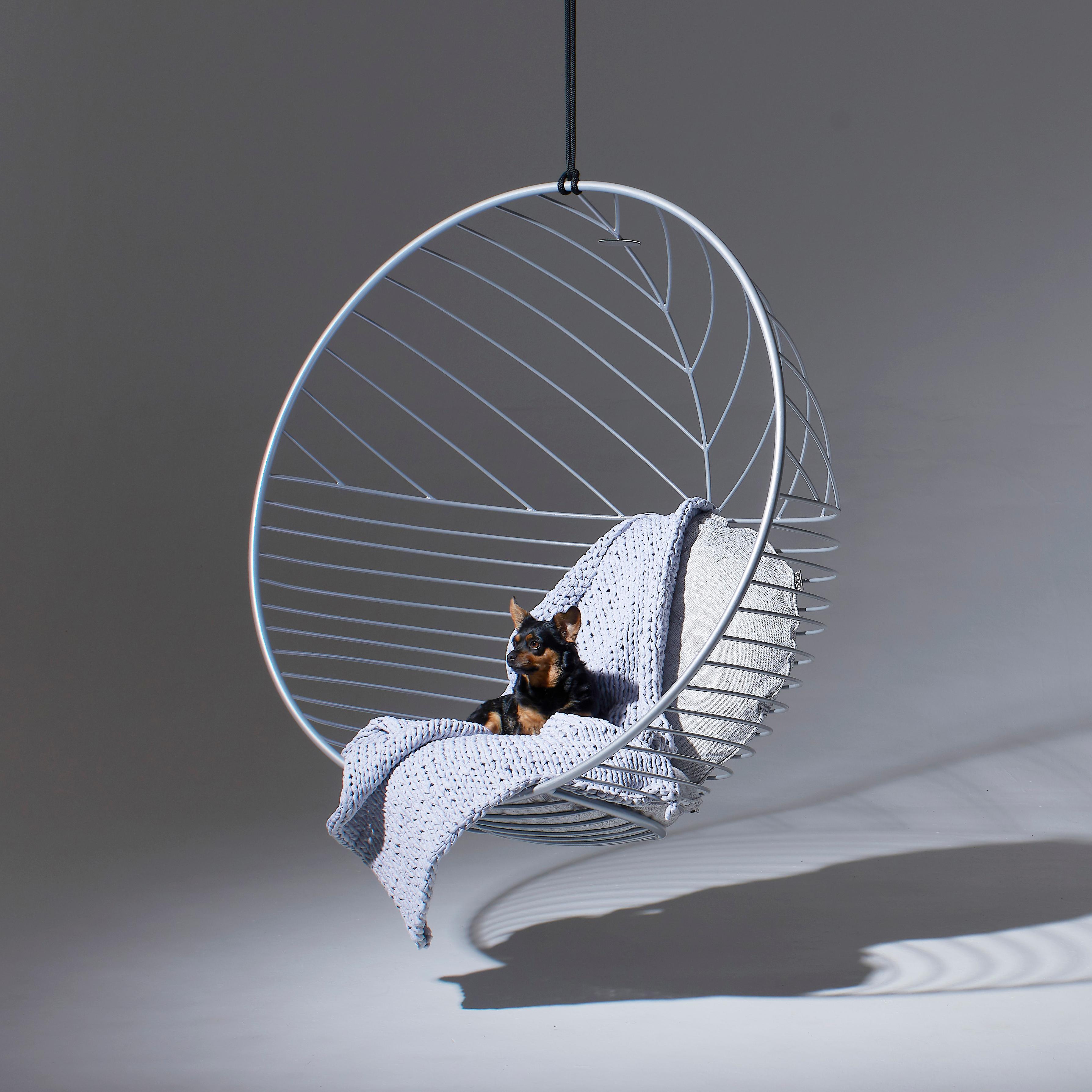 Sun Bubble Hanging Swing Chair Modern Steel In / Outdoor Black, 21st Century For Sale 7