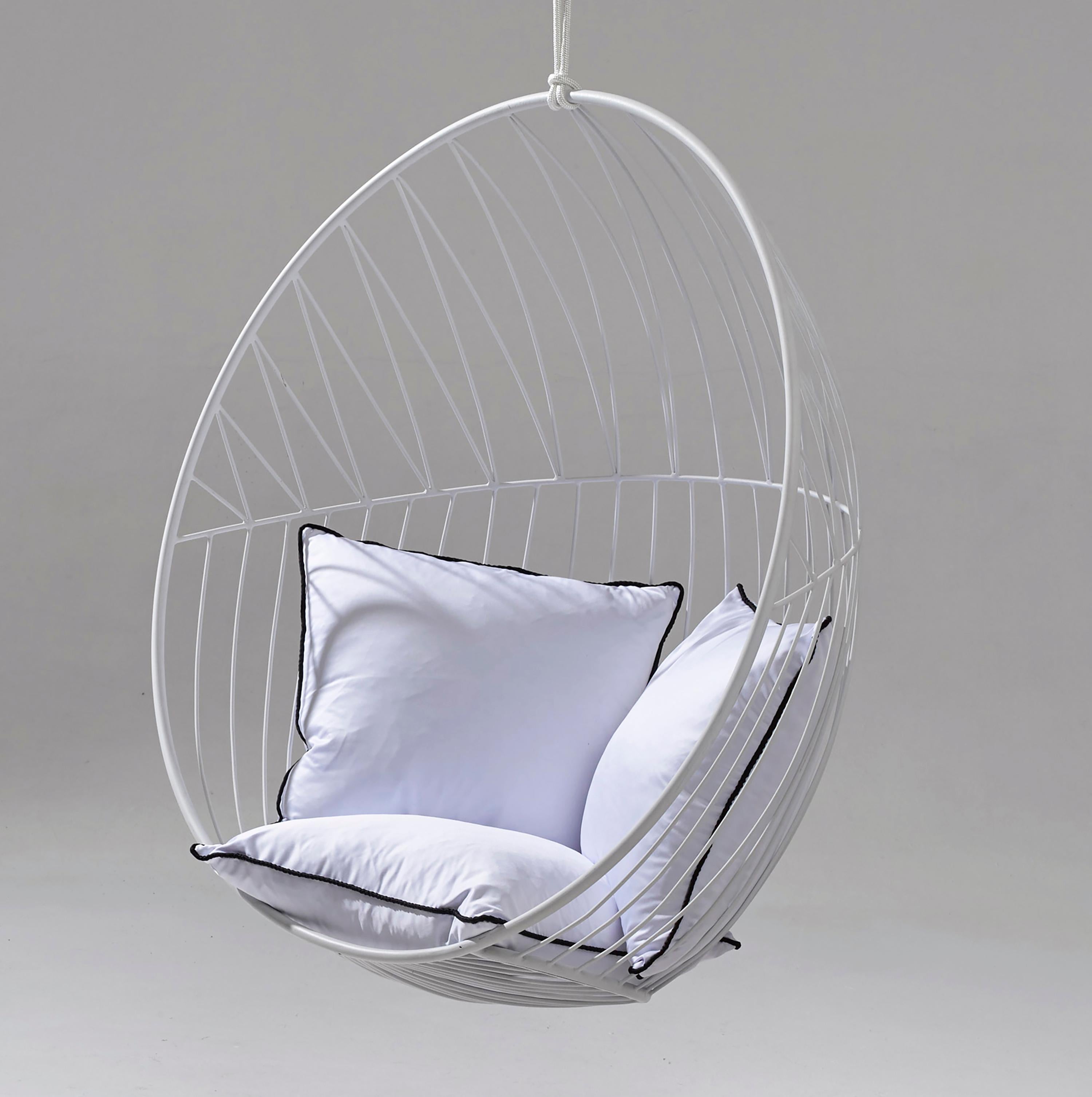 Chaise balançoire suspendue Sun Bubble Modernity Steel In / Outdoor Pink, 21st Century en vente 8