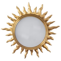 Retro Sun Burst Gilded Bronze Ceiling Fixture