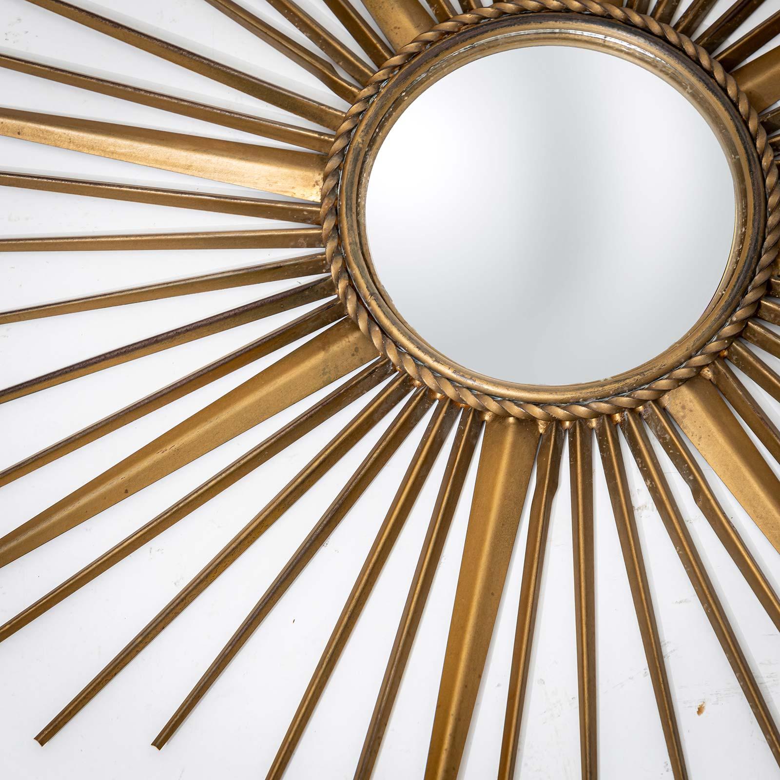 Moderne Miroir à éclats de soleil, France, milieu du 20e siècle en vente