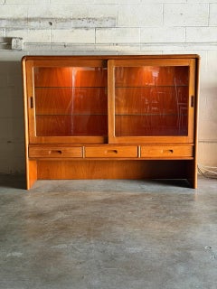 Sun Cabinet Teak Featuring Built In Lighting Mid-Century Modern 1980s