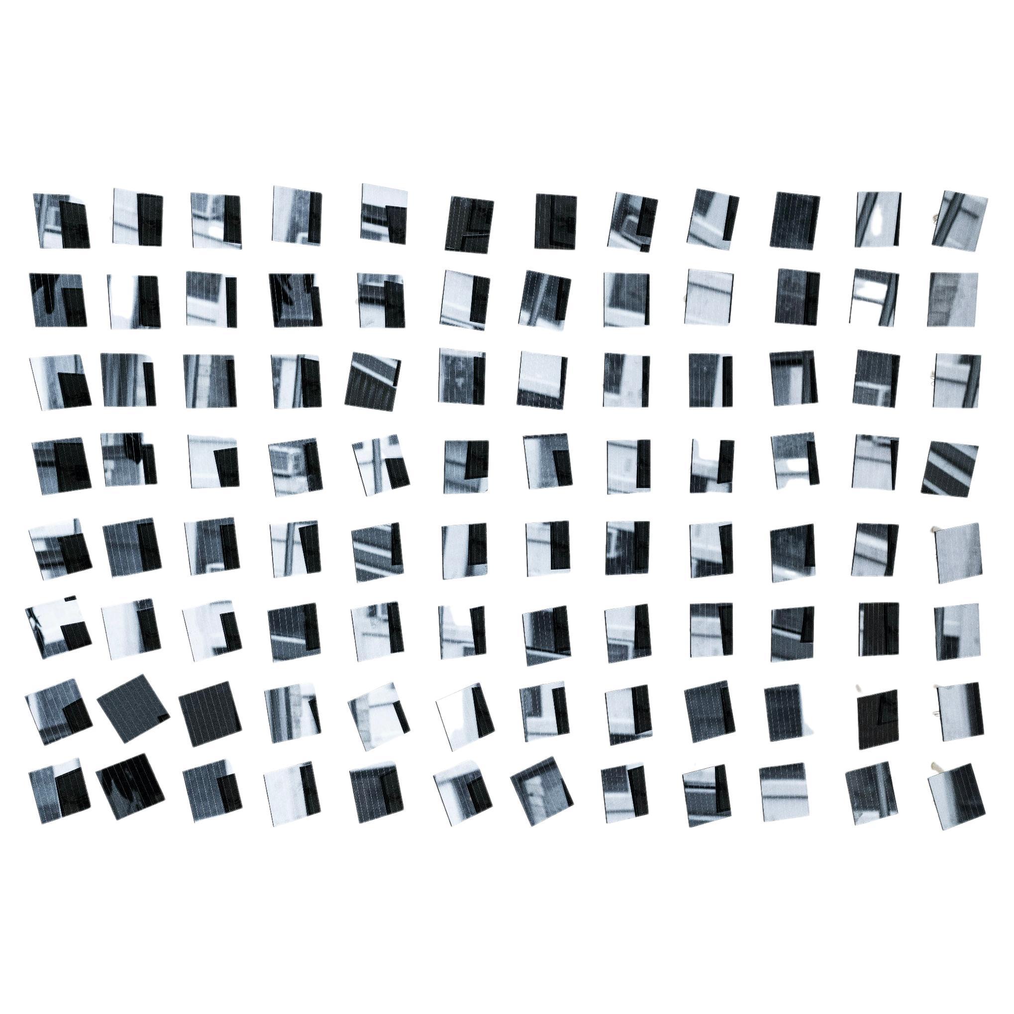 Calendario del sole, installazione murale d'arte contemporanea, illuminazione a energia solare