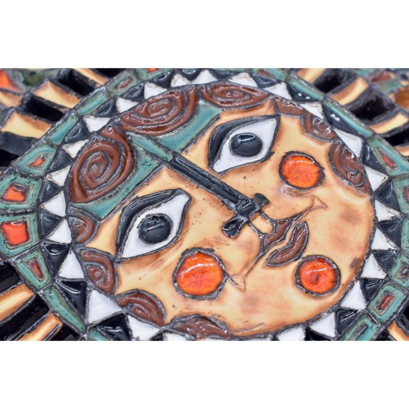 Soleil en céramique de Roland Zobel - Ateliers des Cyclades France Anduze, 1960s 1
