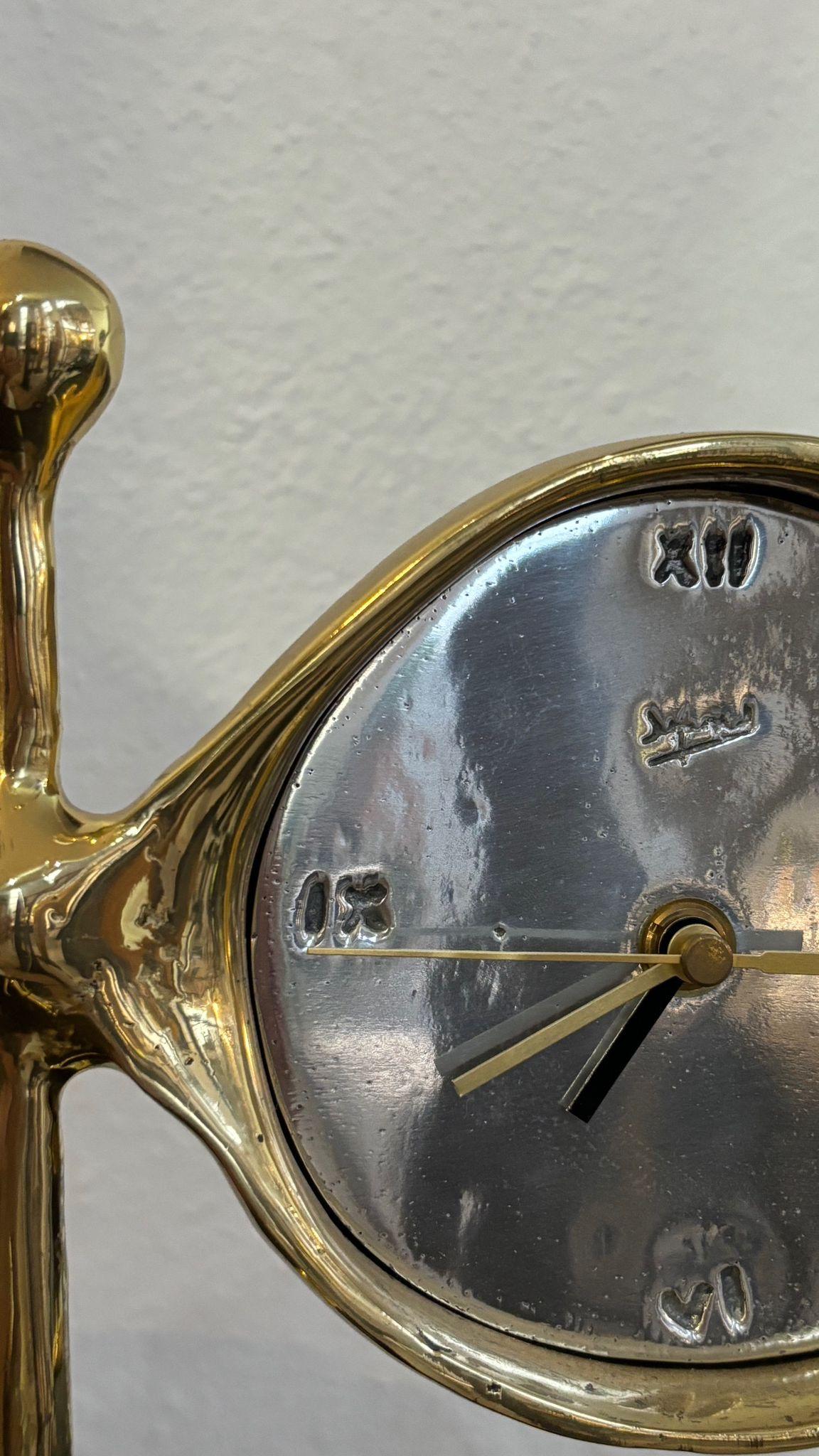 Spagnolo Orologio da sole D003 realizzato a mano in fusione di ottone e alluminio in vendita