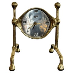 Sun Clock D003 handmade in cast brass & aluminium