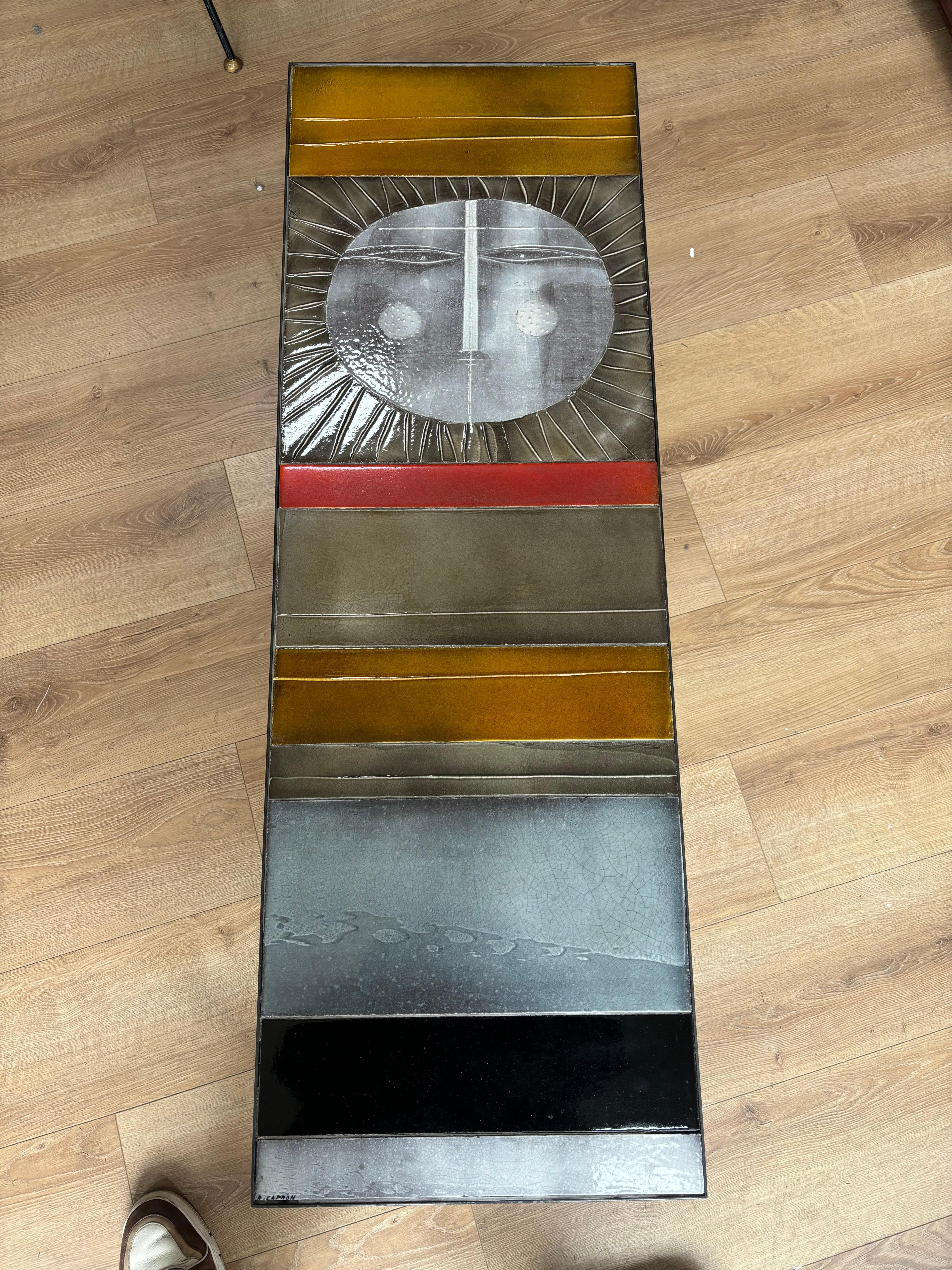 Moderne Table basse Sun de Roger Capron en vente