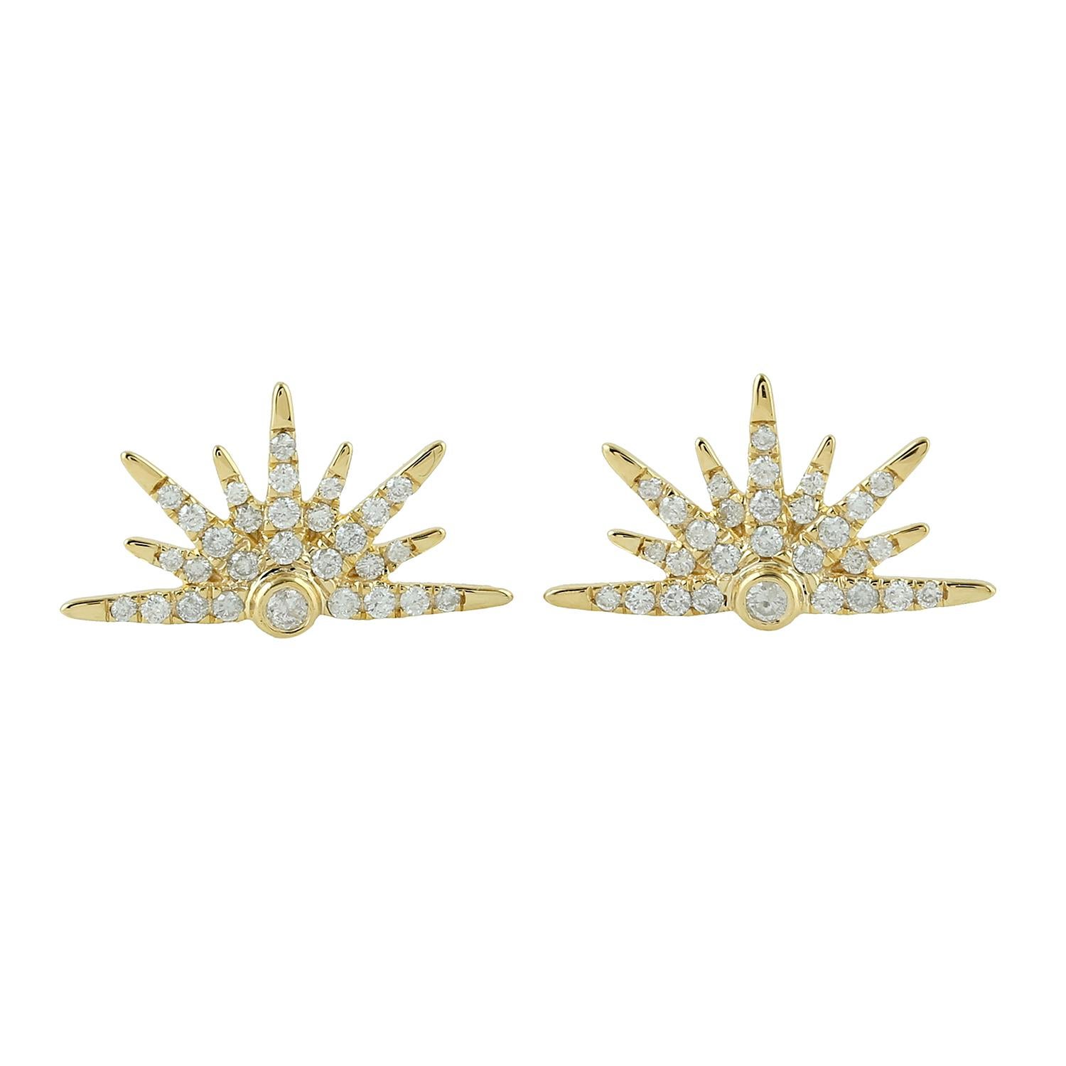 Sun Diamond 18 Karat Gold Triple Pendant Necklace For Sale 7