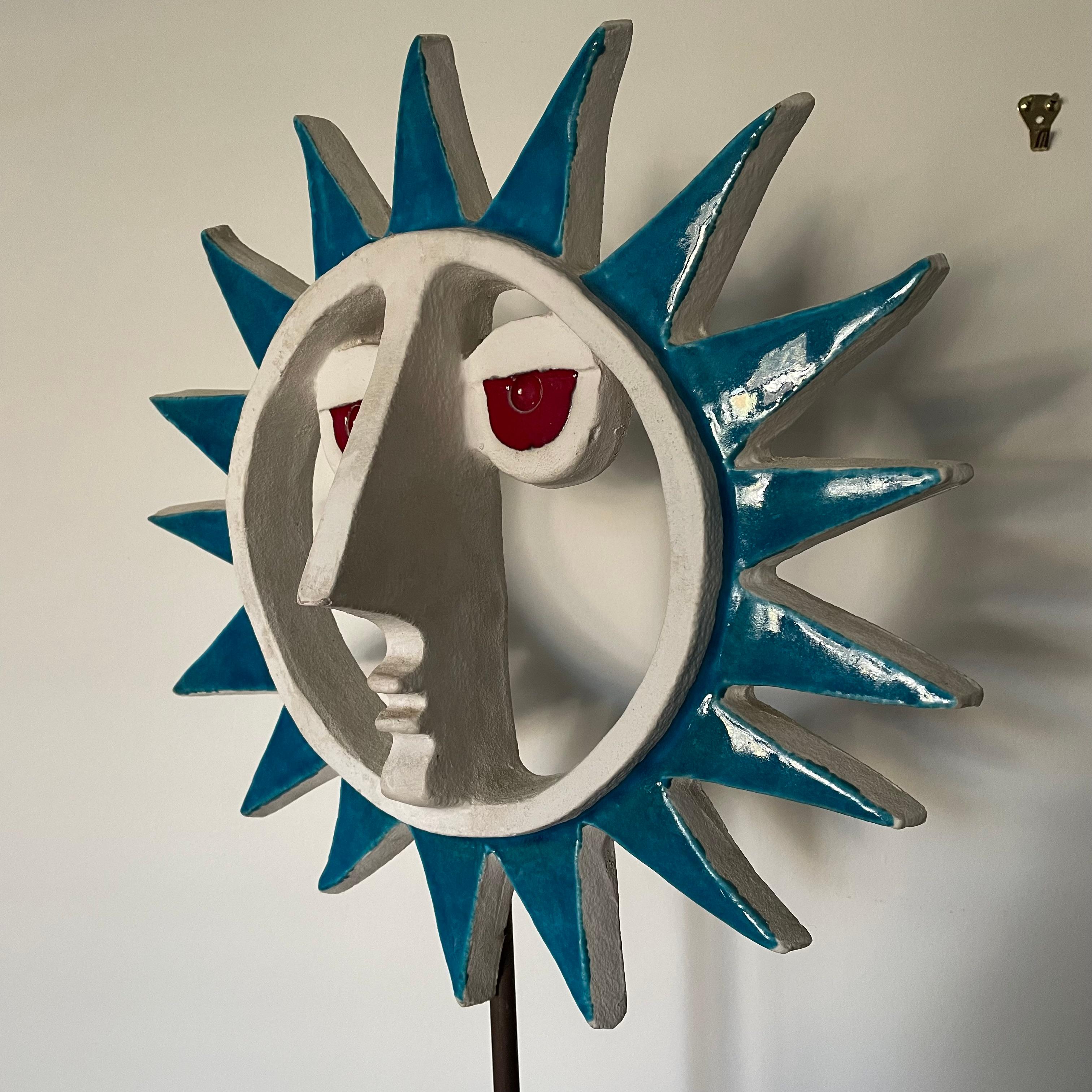 Modern Sun Face by David Gil For Sale