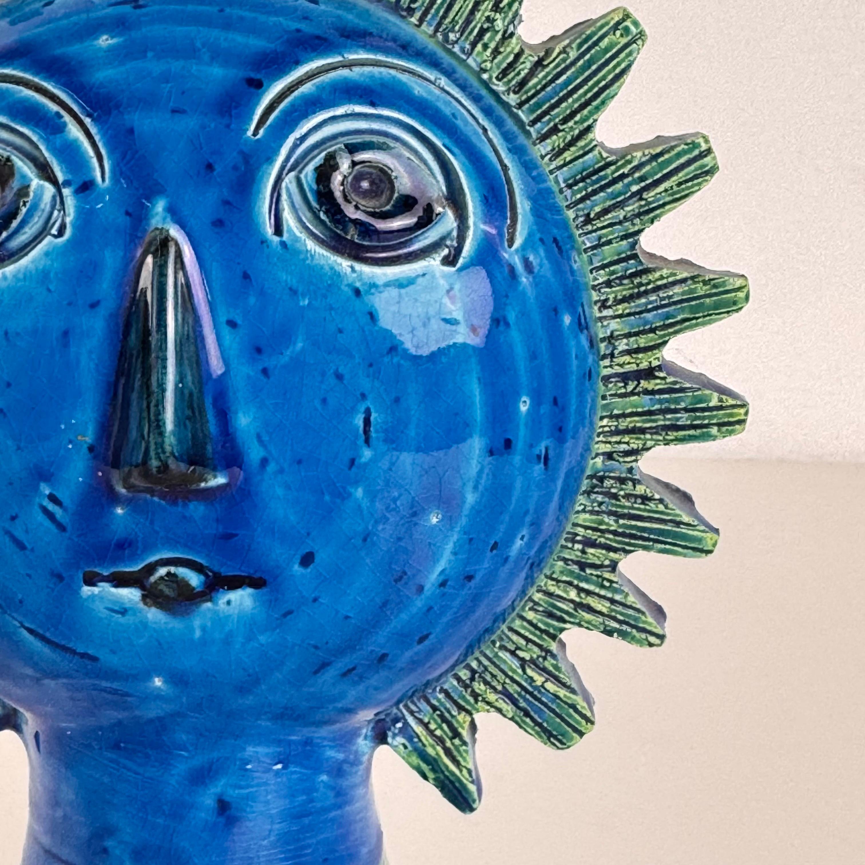 Sonnenkopf-Keramik-Skulptur von Aldo Londi für Bitossi, Italien, 1970er Jahre im Angebot 4