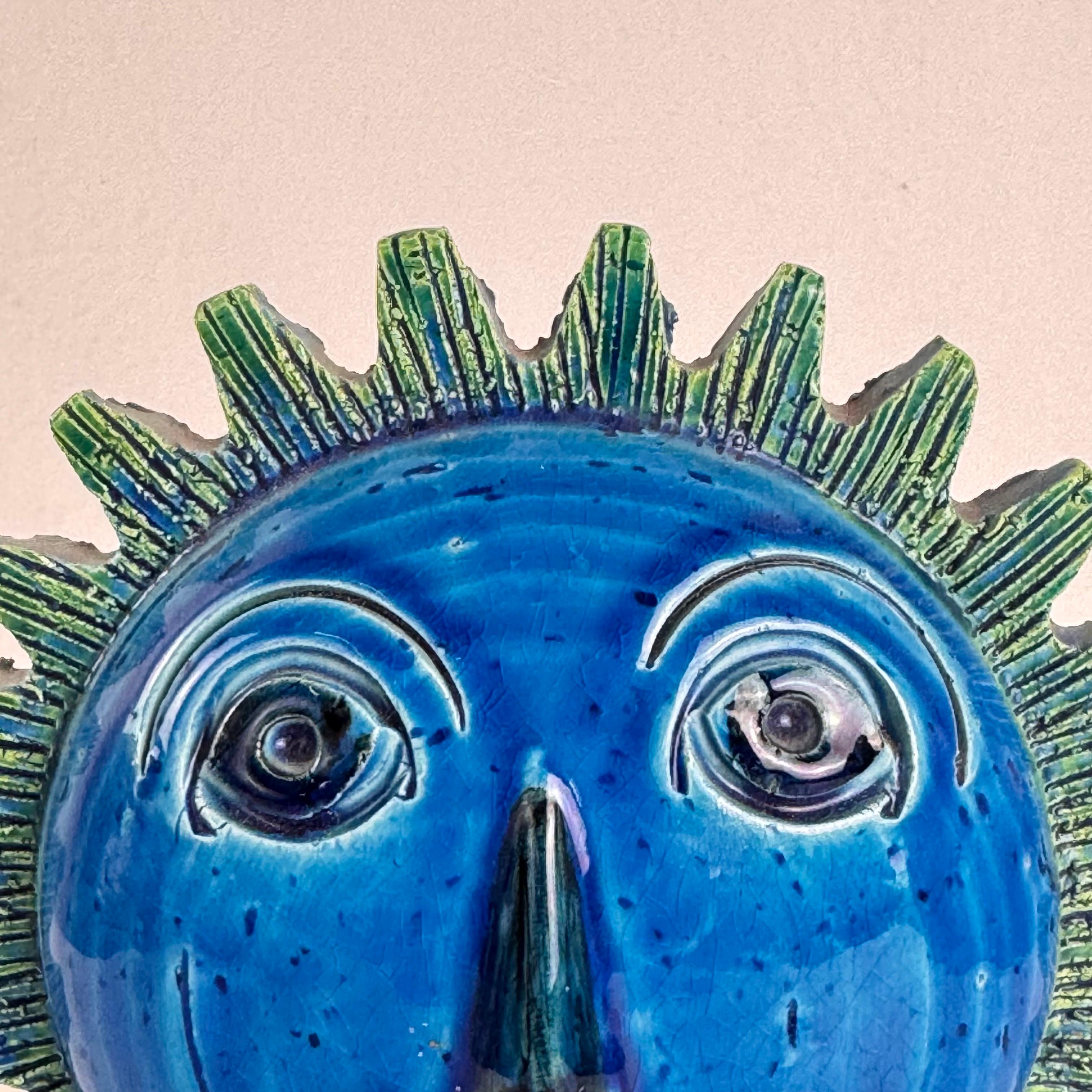 Sonnenkopf-Keramik-Skulptur von Aldo Londi für Bitossi, Italien, 1970er Jahre im Angebot 5