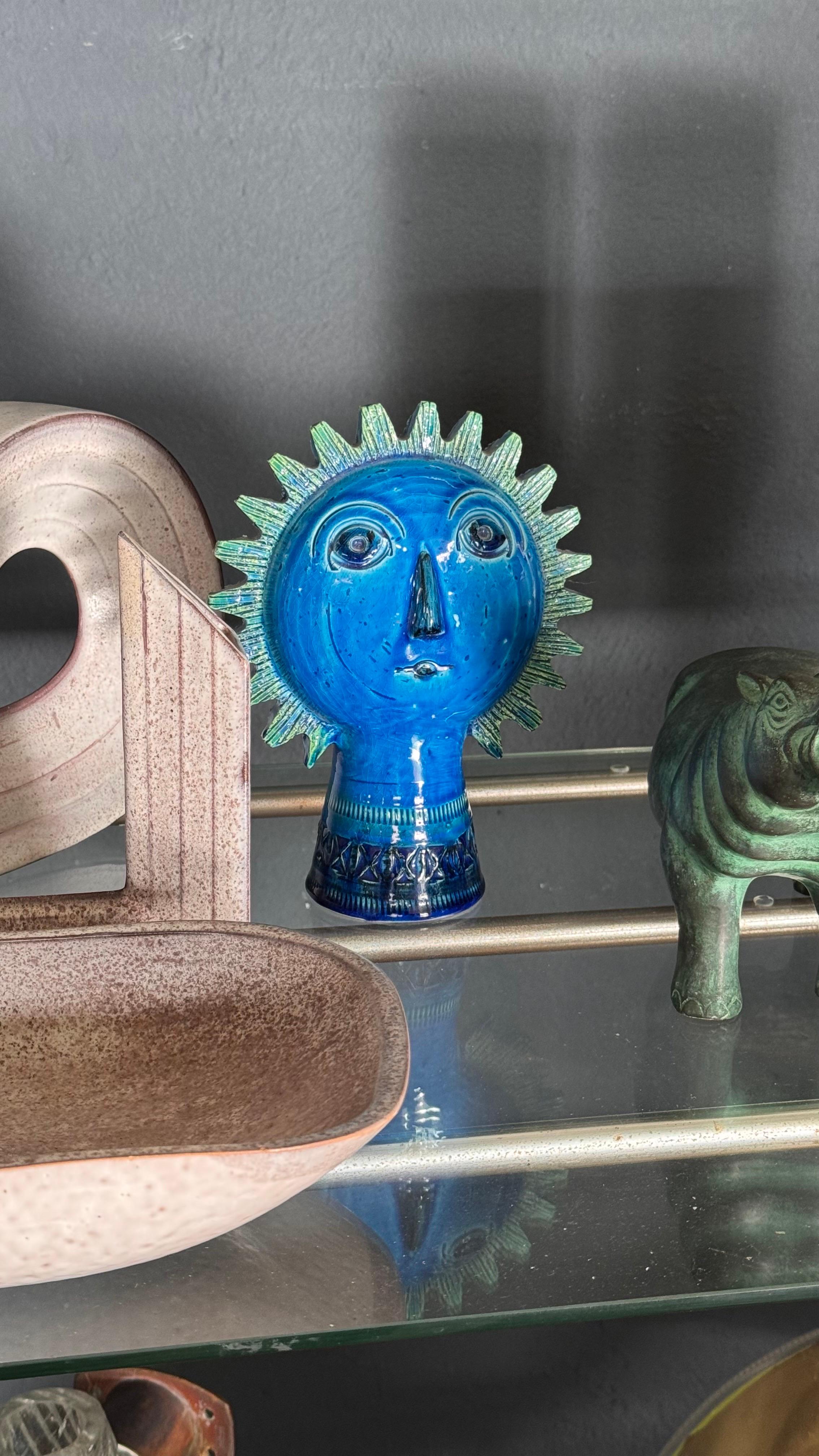 Sonnenkopf-Keramik-Skulptur von Aldo Londi für Bitossi, Italien, 1970er Jahre im Angebot 10