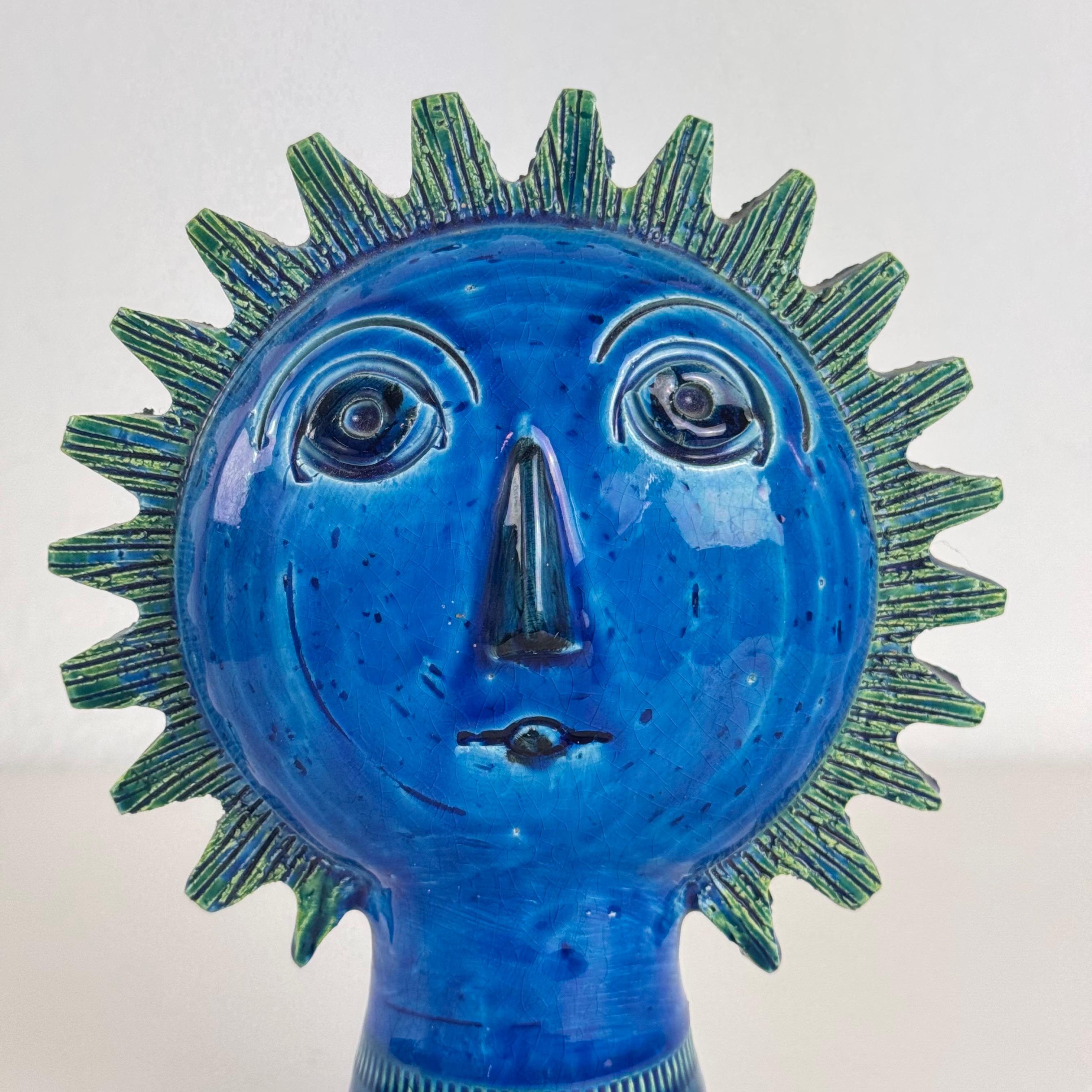 Sonnenkopf-Keramik-Skulptur von Aldo Londi für Bitossi, Italien, 1970er Jahre (Moderne der Mitte des Jahrhunderts) im Angebot