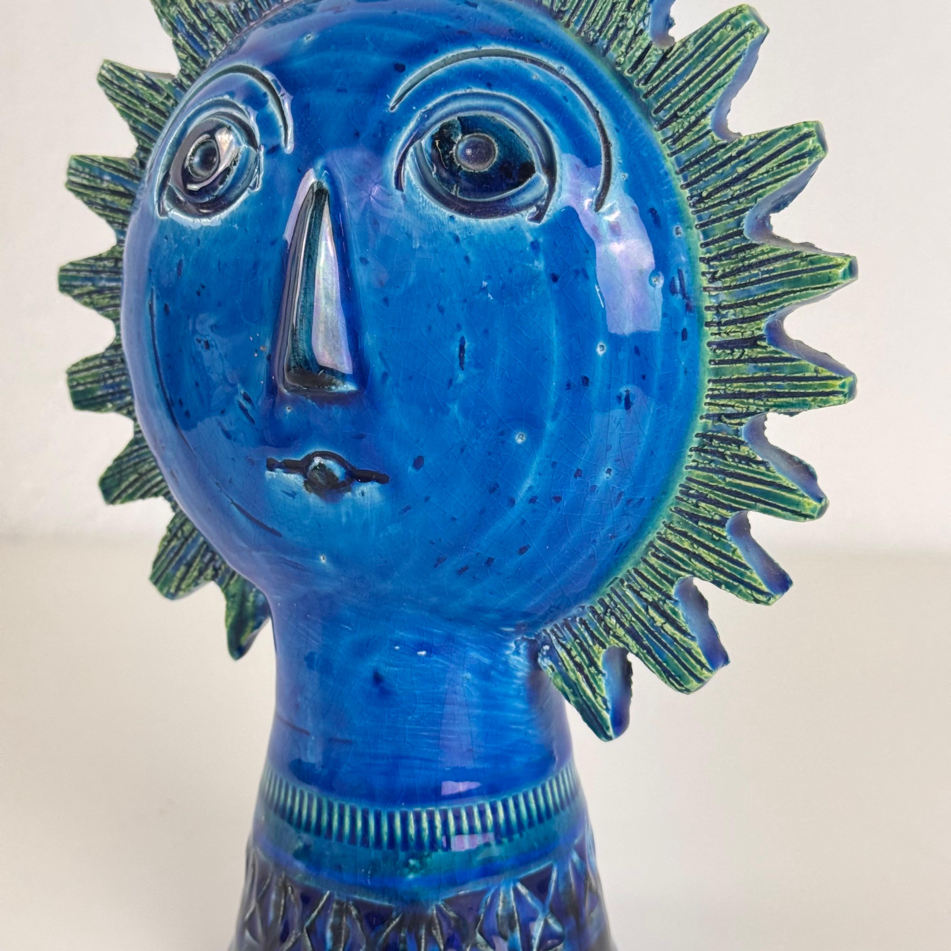 Sonnenkopf-Keramik-Skulptur von Aldo Londi für Bitossi, Italien, 1970er Jahre im Zustand „Gut“ im Angebot in Bagnolo Mella, Brescia